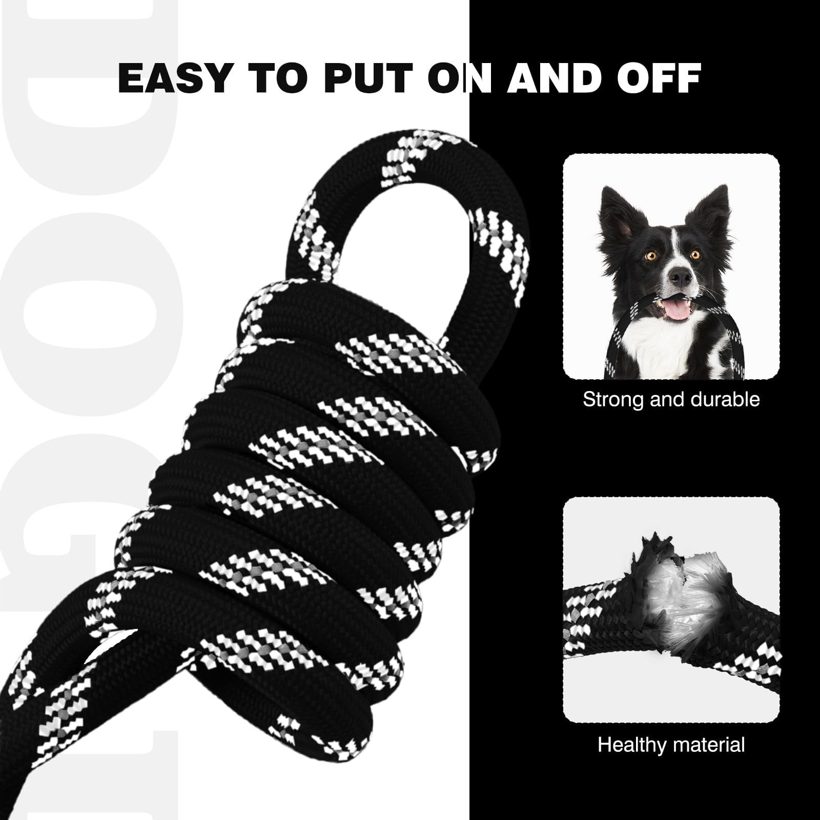 Lynxking Slip Lead Dog Leash Reflective, Heavy Duty Comfortable Strong Rope For Large Medium Small Dogs No Pull Pet Training