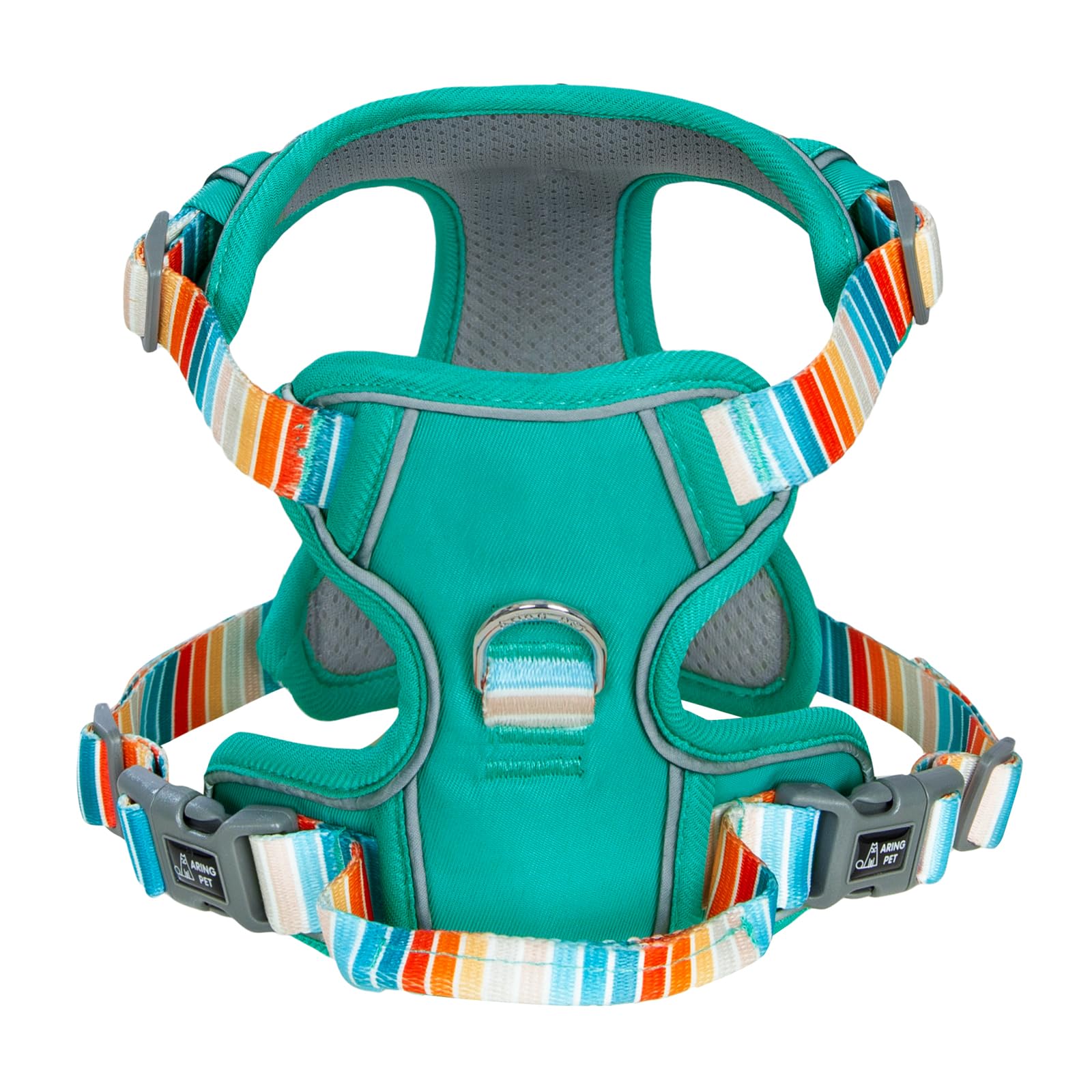 ARING PET No Pull Dog Harness-Soft Breathable Teal Dog Harness for Small Dogs, Adjustable No Choke Reflective Pet Vest Harness w