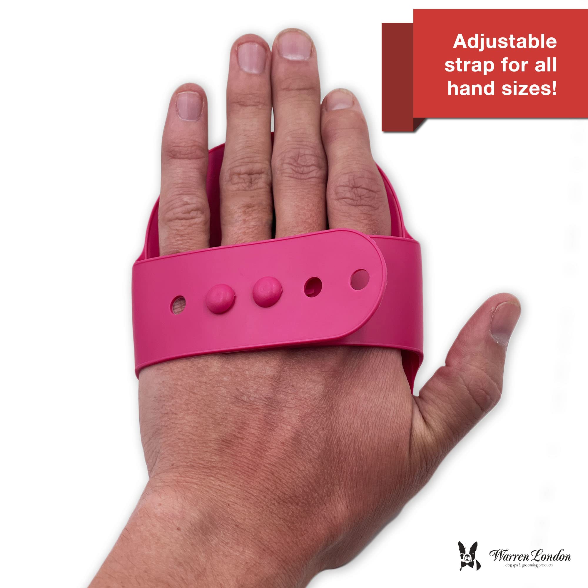 Warren London Grooming Bath Brush For Dogs And Cats - Red