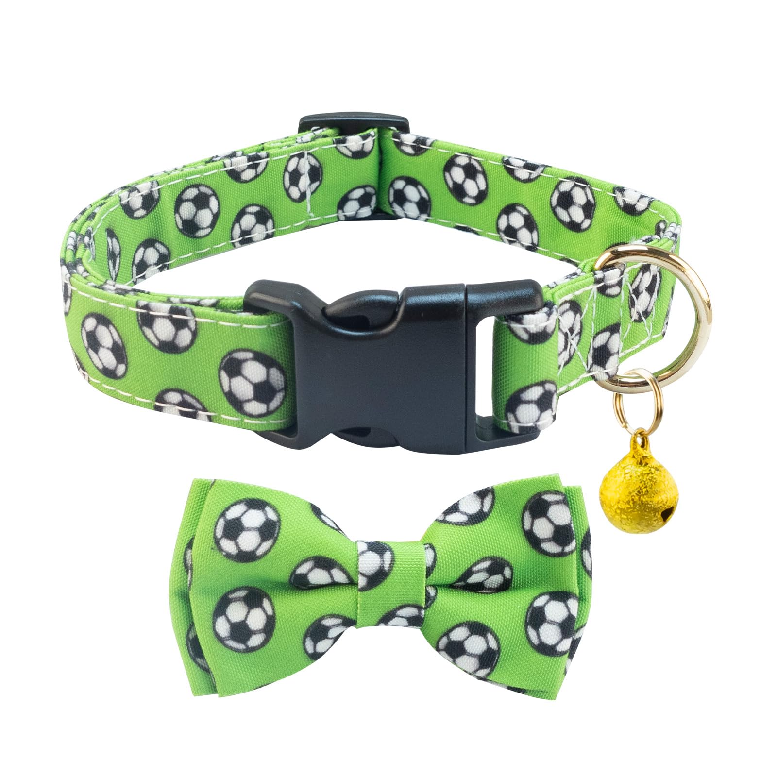 Yizepet Dog Collar With Bow Tie- Adjustable Pet Collar For Dogs With Plastic Buckle Collar, Stylish Pattern For Small Medium Or 