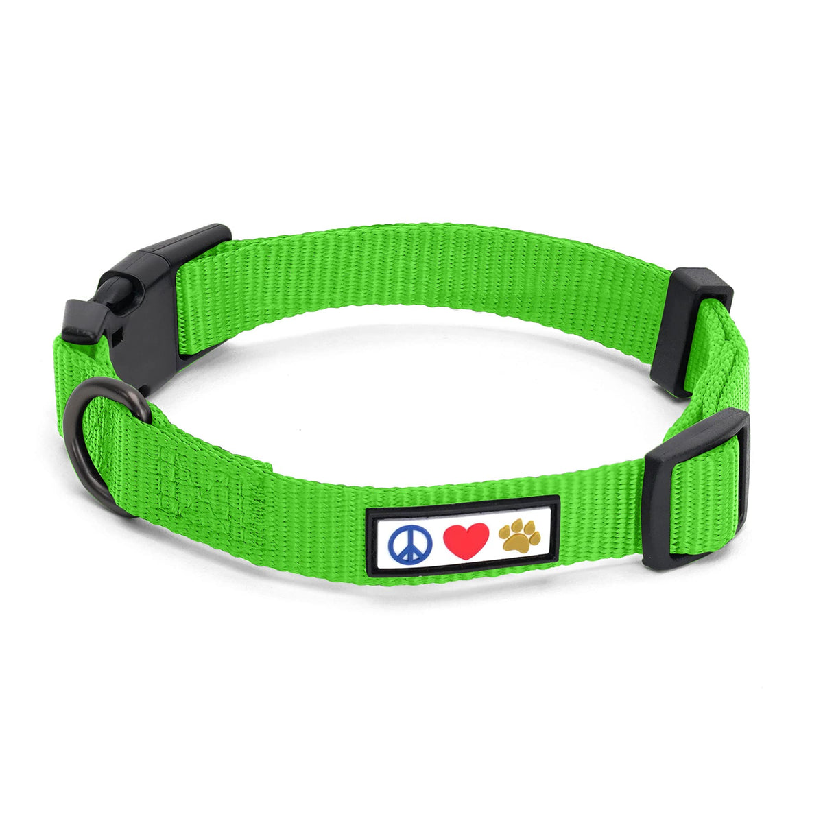 Pawtitas Dog Collar For Medium Dogs Training Puppy Collar With Solid - M - Green