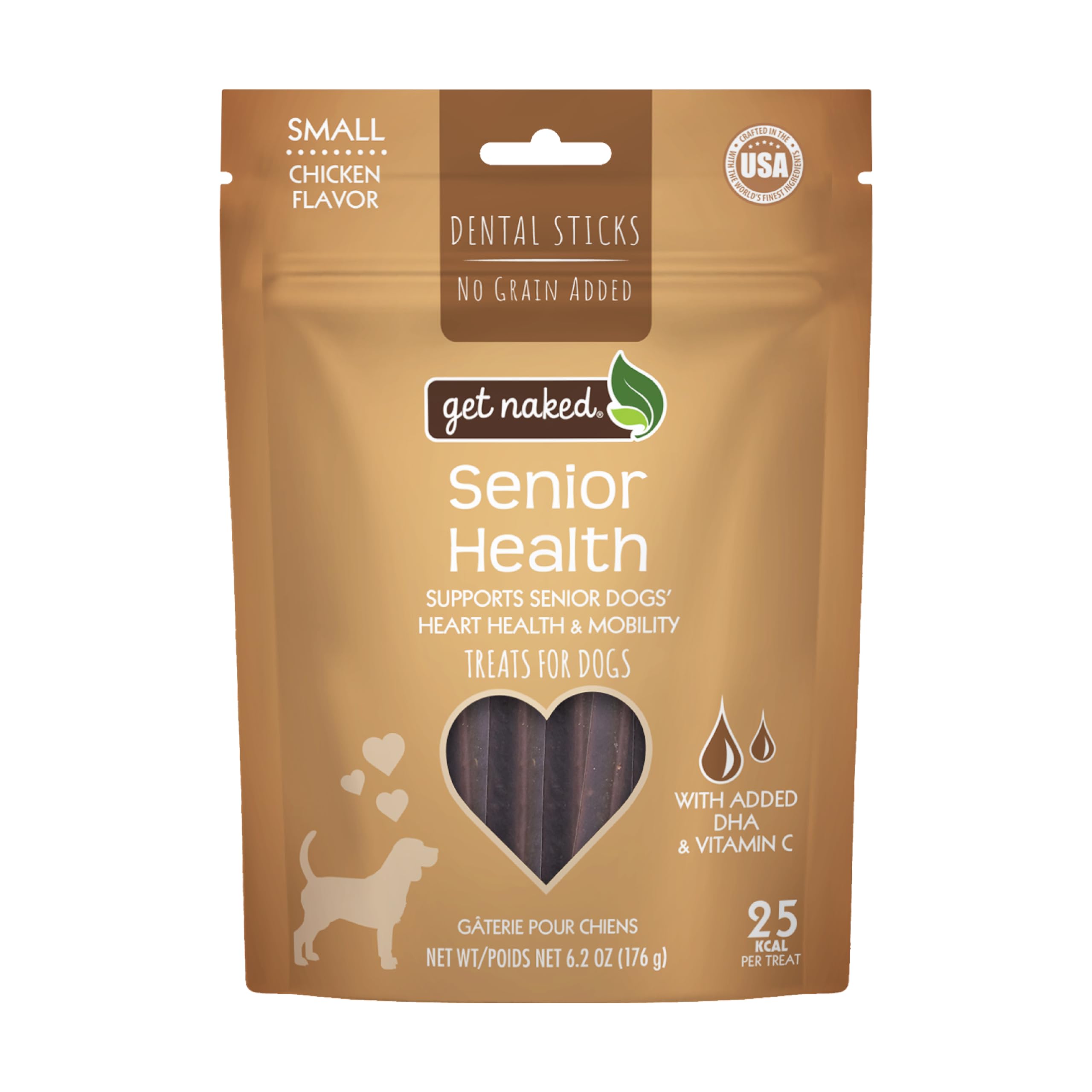 Get Naked Senior Health Dental Sticks Chicken Flavor Small