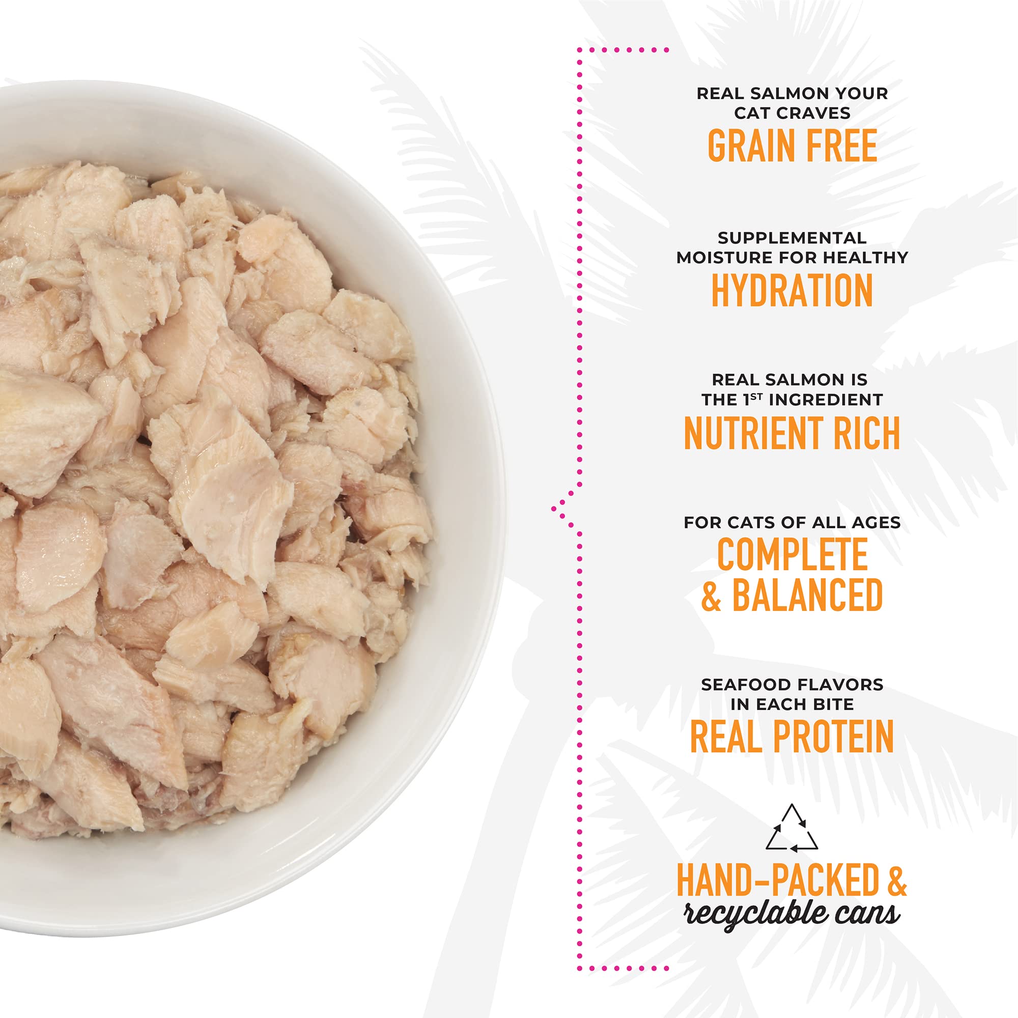 Tiki Cat Luau Shredded Meat, Wild Salmon Recipe in Salmon Consumme, Grain-Free Balanced Nutrition Wet Canned Cat Food, For All L