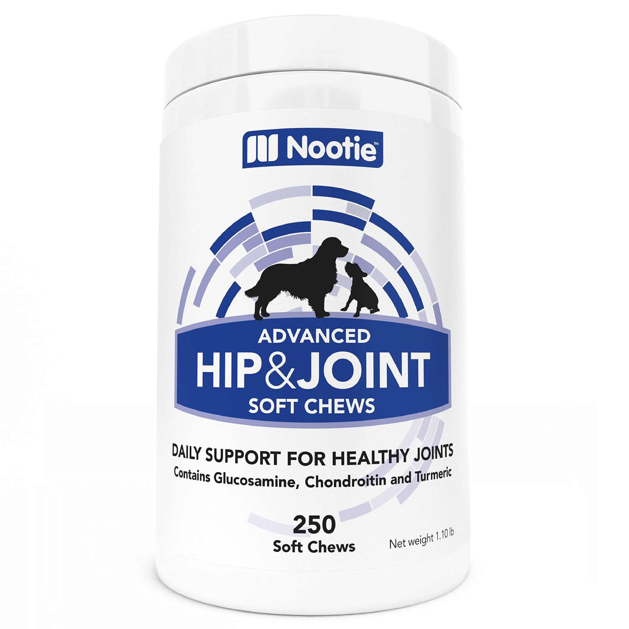 Nootie Glucosamine for Dogs - 250 ct - Hip and Joint Soft Chews Supplement for Dogs - Daily Dog MSM Chondroitin Chews with Turme