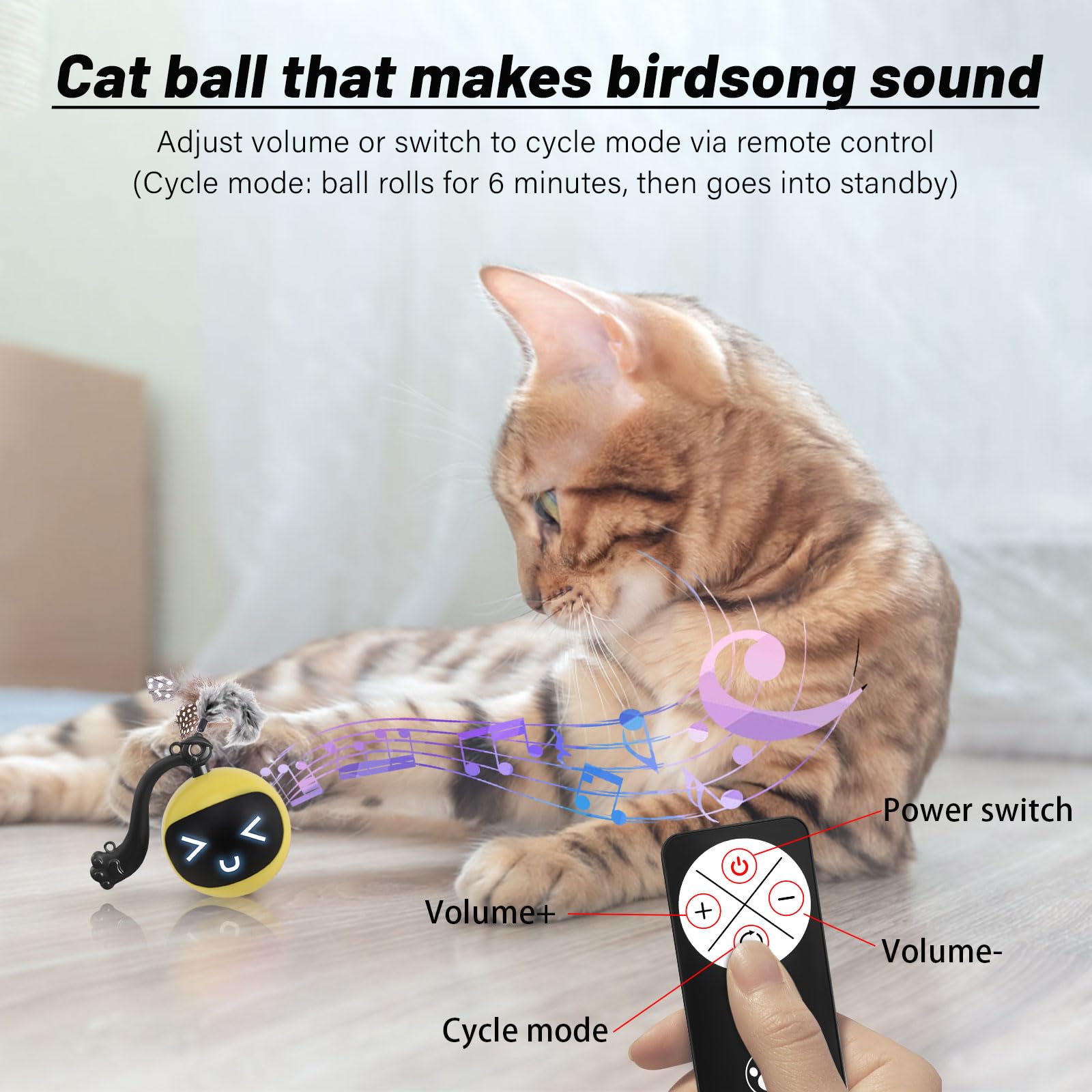 Lupapa Interactive Cat Toys, Indoor Simulation Hunting Toys For Cats, Hunting Hood With Cat Ball