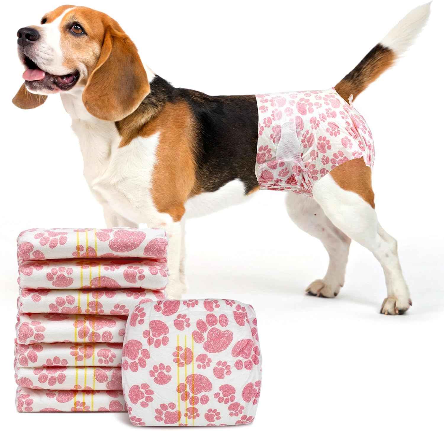Female Dog Diapers 48 Count Disposable Leakproof XXS–Medium
