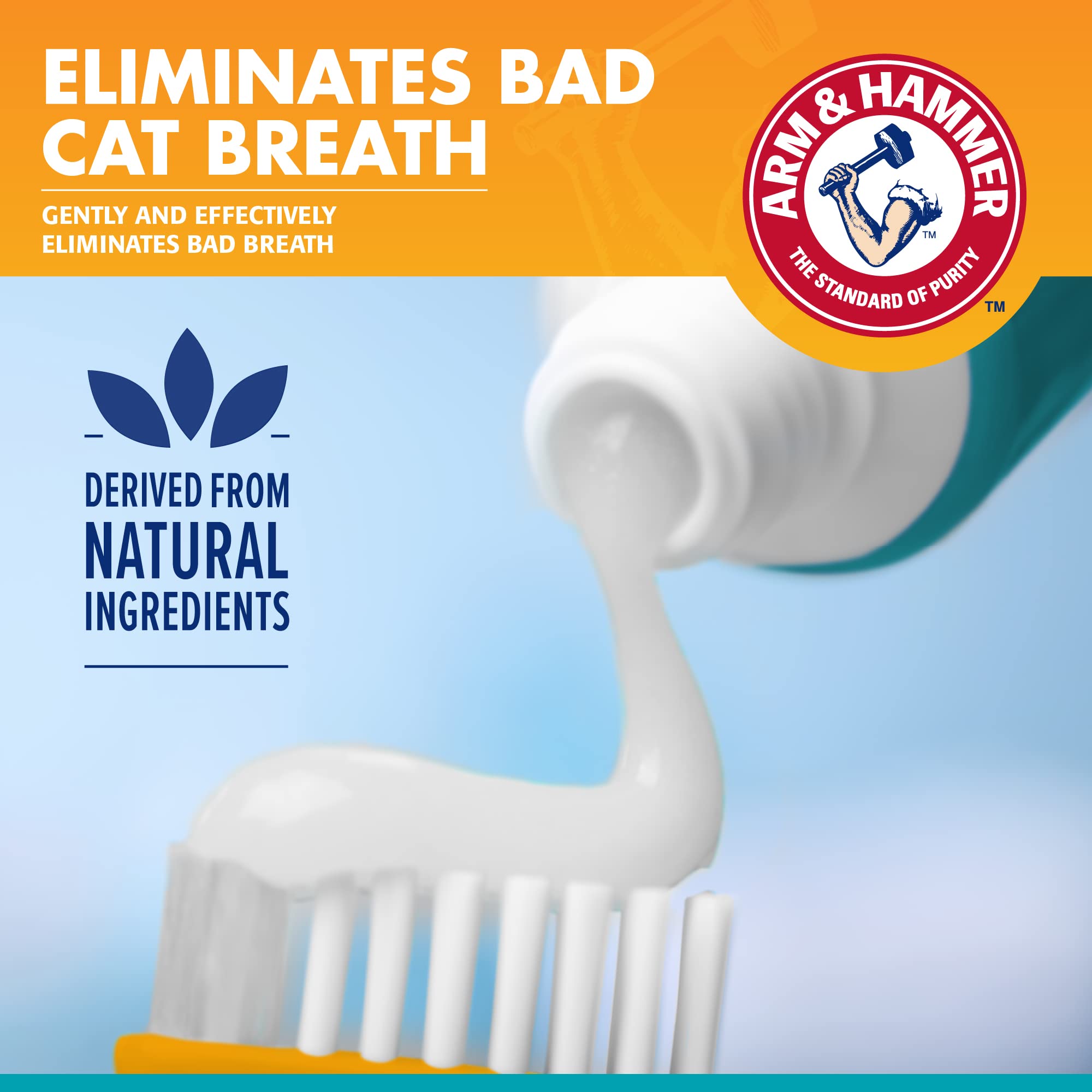 Arm & Hammer Fresh Breath Dental Kit for Kittens | Cat Toothbrush and Toothpaste with Baking Soda | Cat Oral Care, Cat Dental Ki