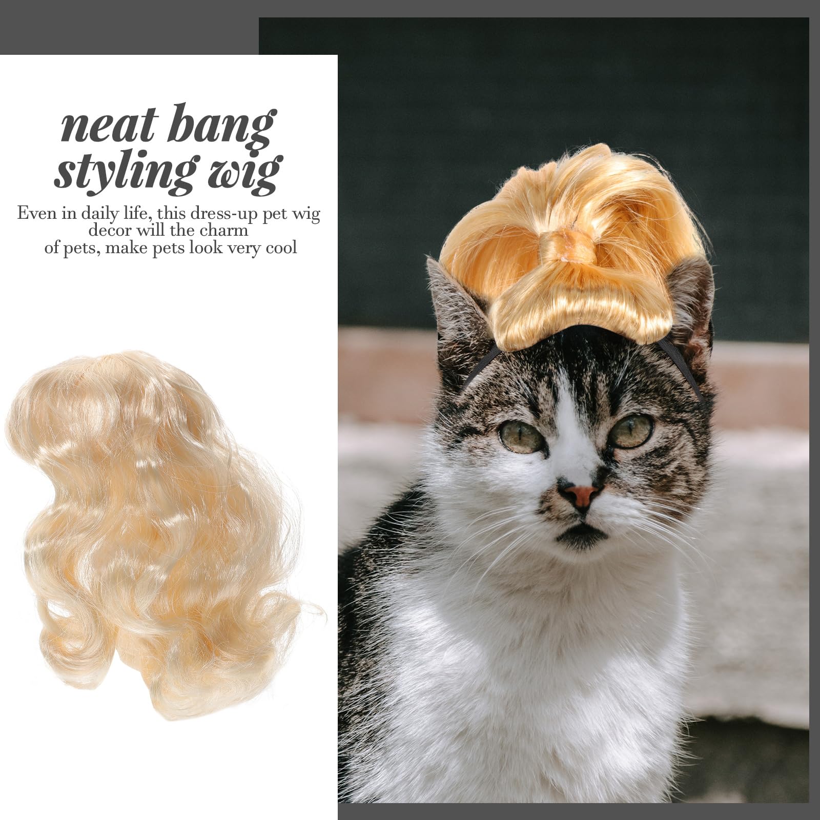 Totority Funny Dog Wigs Fashion Dog Hair Accessories Pet Supplies Dog Costumes Queen Style Pet Dog Wigs Best For Pet