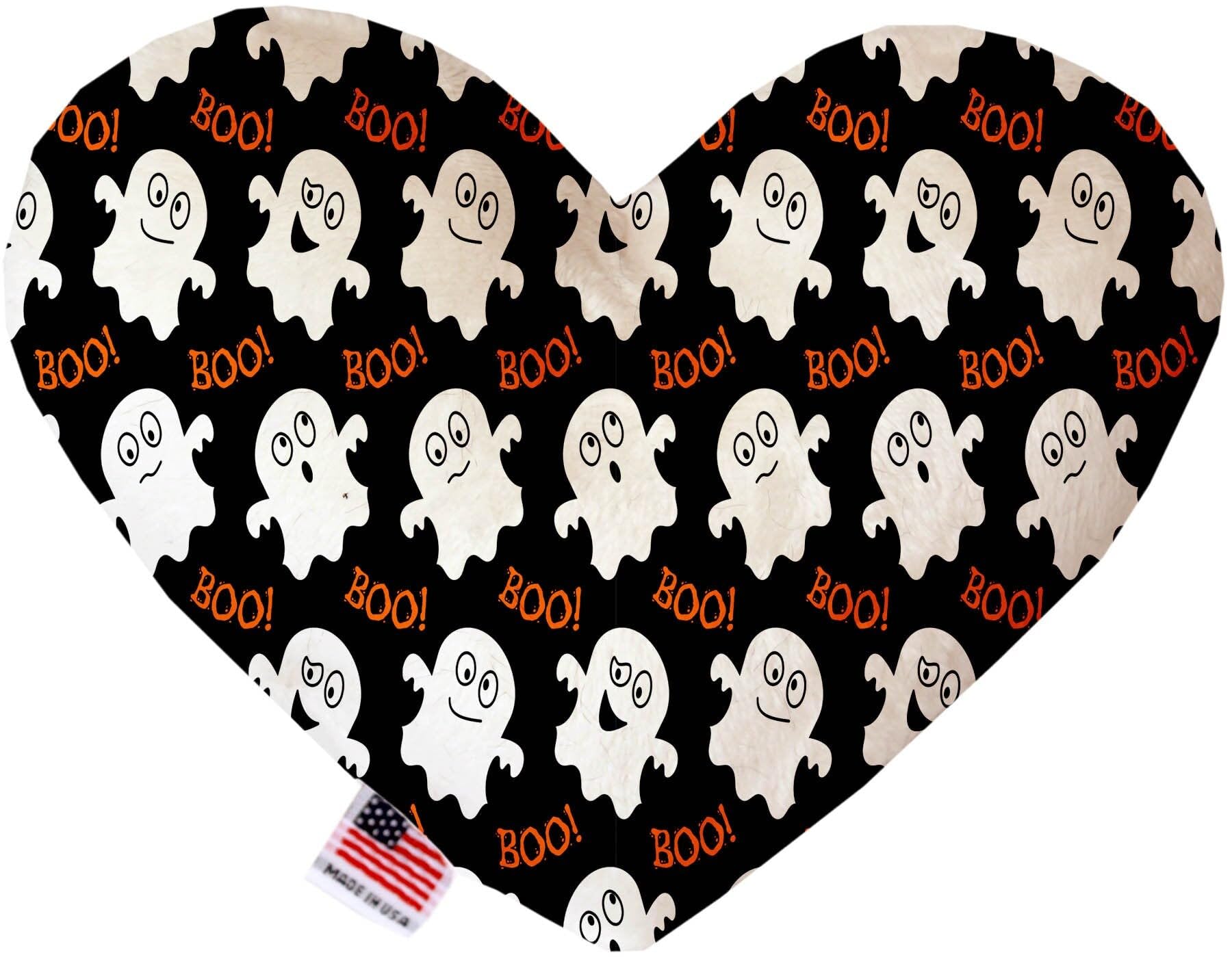Halloween Pet & Dog Plush Heart or Bone Toy, &quot;Trick-Or-Treat Group&quot; (Available in different sizes, and 10 different patterns!) Little Boo Who 8&quot; Plush Heart
