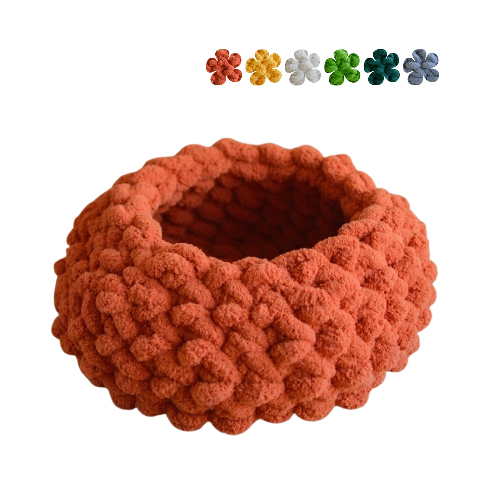 Urnat Cat Nest Bed - Premium Handwoven Washable Extra Soft Round Cave House Furniture For Indoor Kitten (Mapleleaf Red,Large)