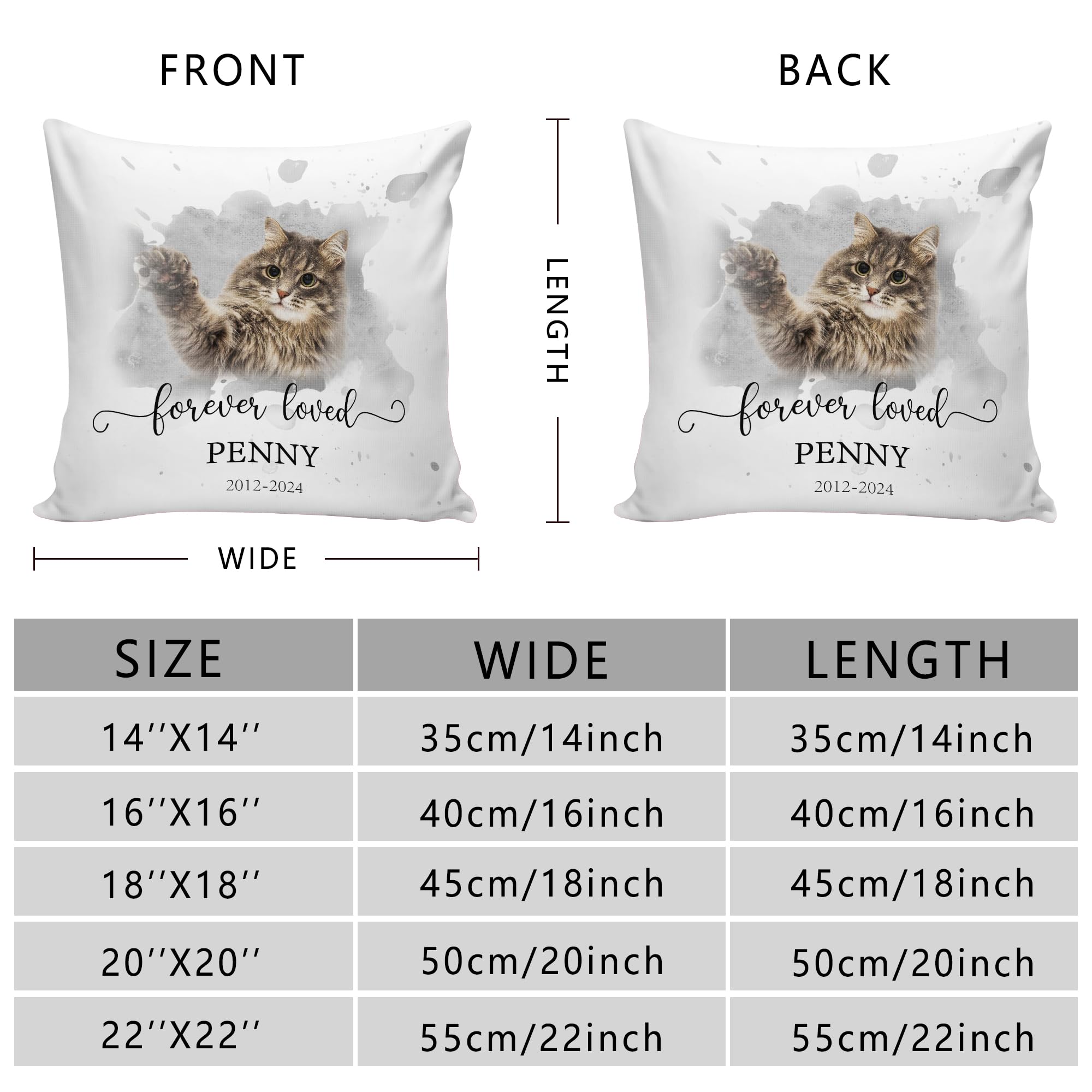 Funny Diy Custom Pet Memorial Gifts For Loss Of Dogs, Personalized Pet Watercolor Portrait Throw Pillows With Pictures, Dog Cat
