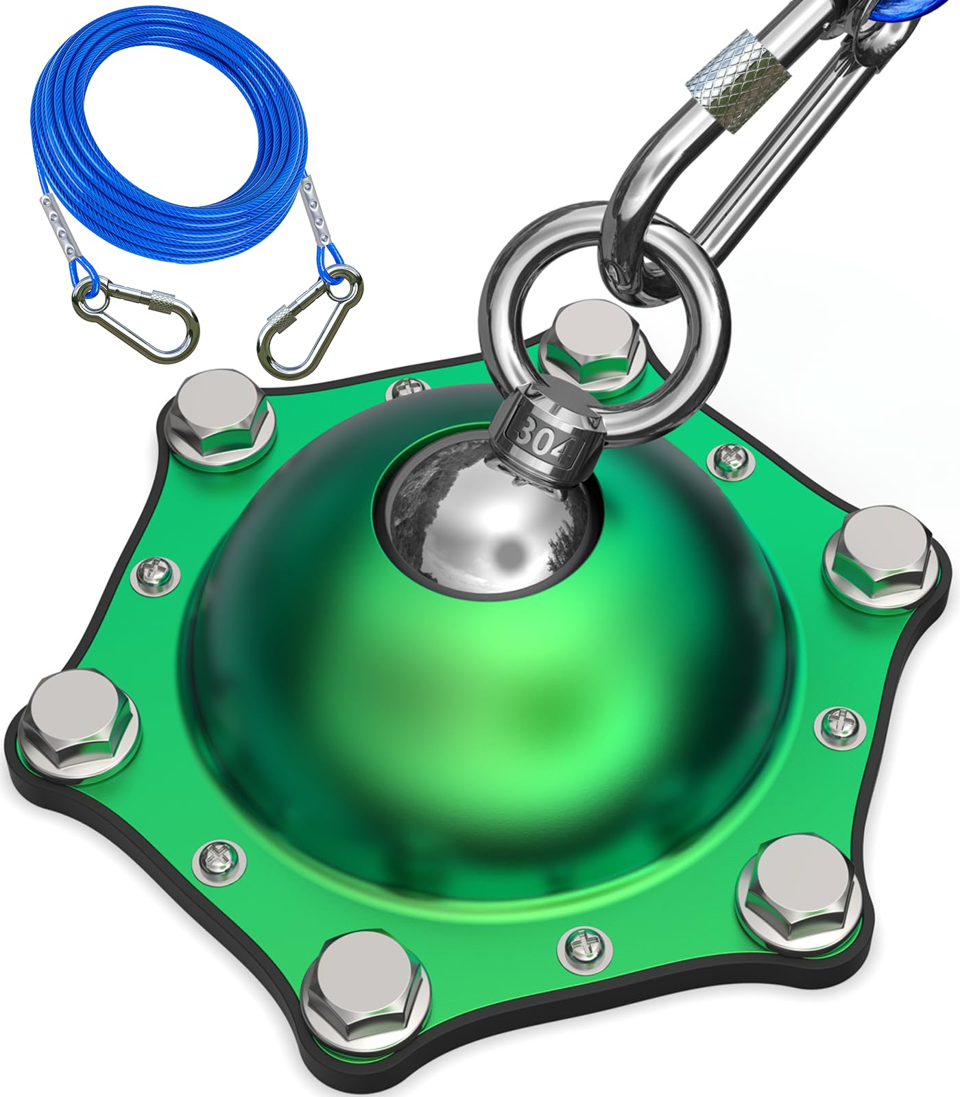 Catapamey Dog Tie Out Cable and Stake,360Swivel Dog Run Anchors-with 30FT Heavy Duty tie Out Cable,Runner for Yard- Up to 150 lb