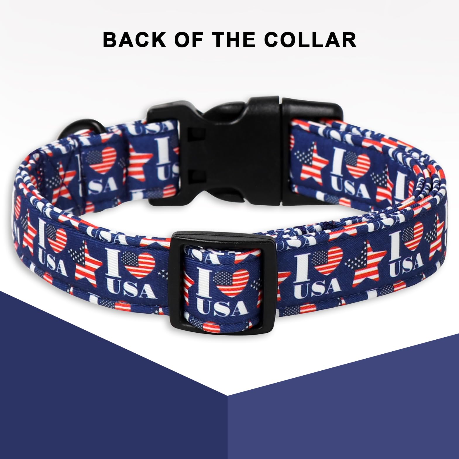 Unique Style Paws Patriotic Dog Collar,4Th Of July Dog Collar With American Flag Pattern,Independence Day Puppy Collar Adjustabl