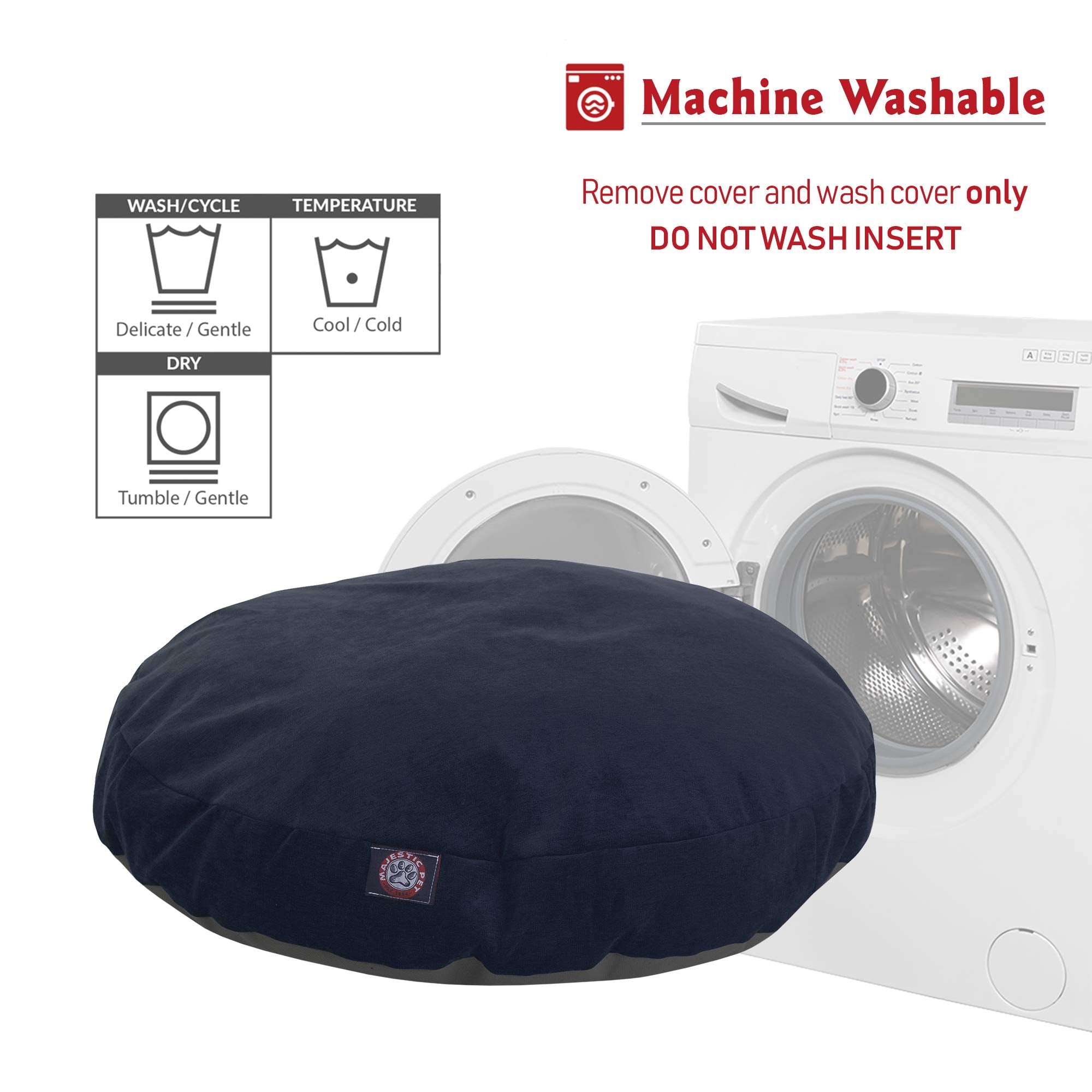 Navy Villa Collection Small Round Pet Dog Bed