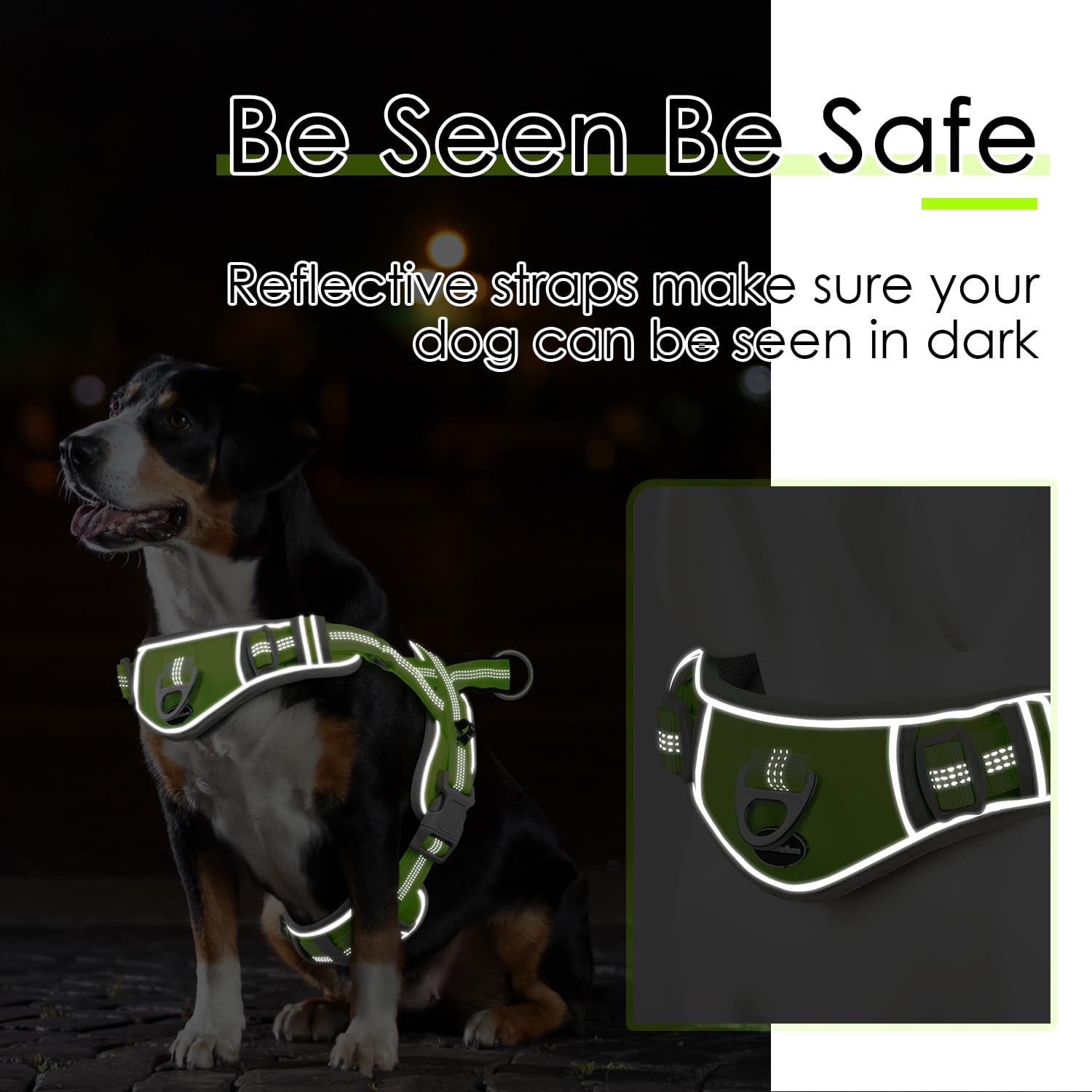 Adventuremore Dog Harness Small Dog No Pull With Qr Code Dog Tag, Adjustable Reflective Dog Vest Escape Proof Dog Harness Smart
