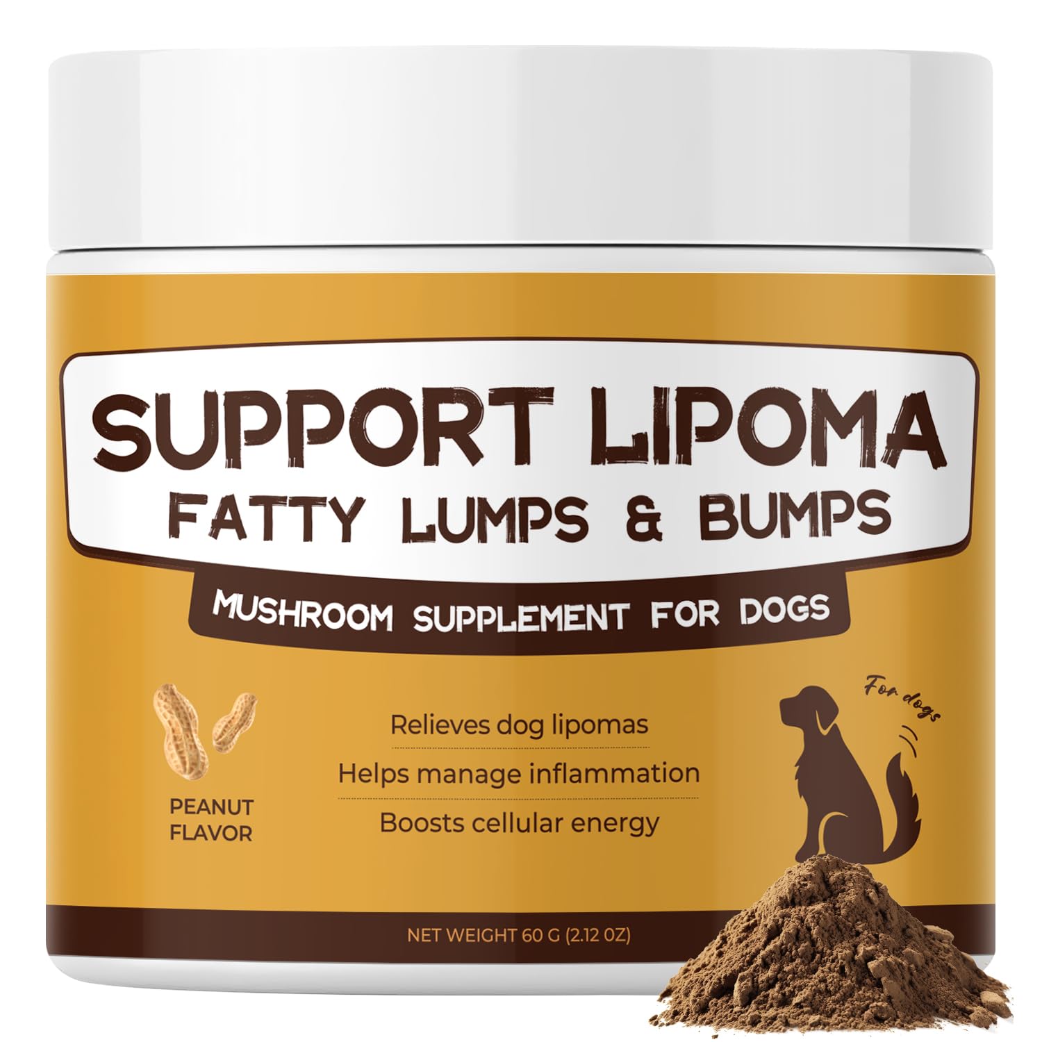 Lipoma Treatment for Dogs, Turkey Tail Mushroom Supplement with Probiotics, Supports Lumps & Bumps, Daily Immune & Digestive Bal