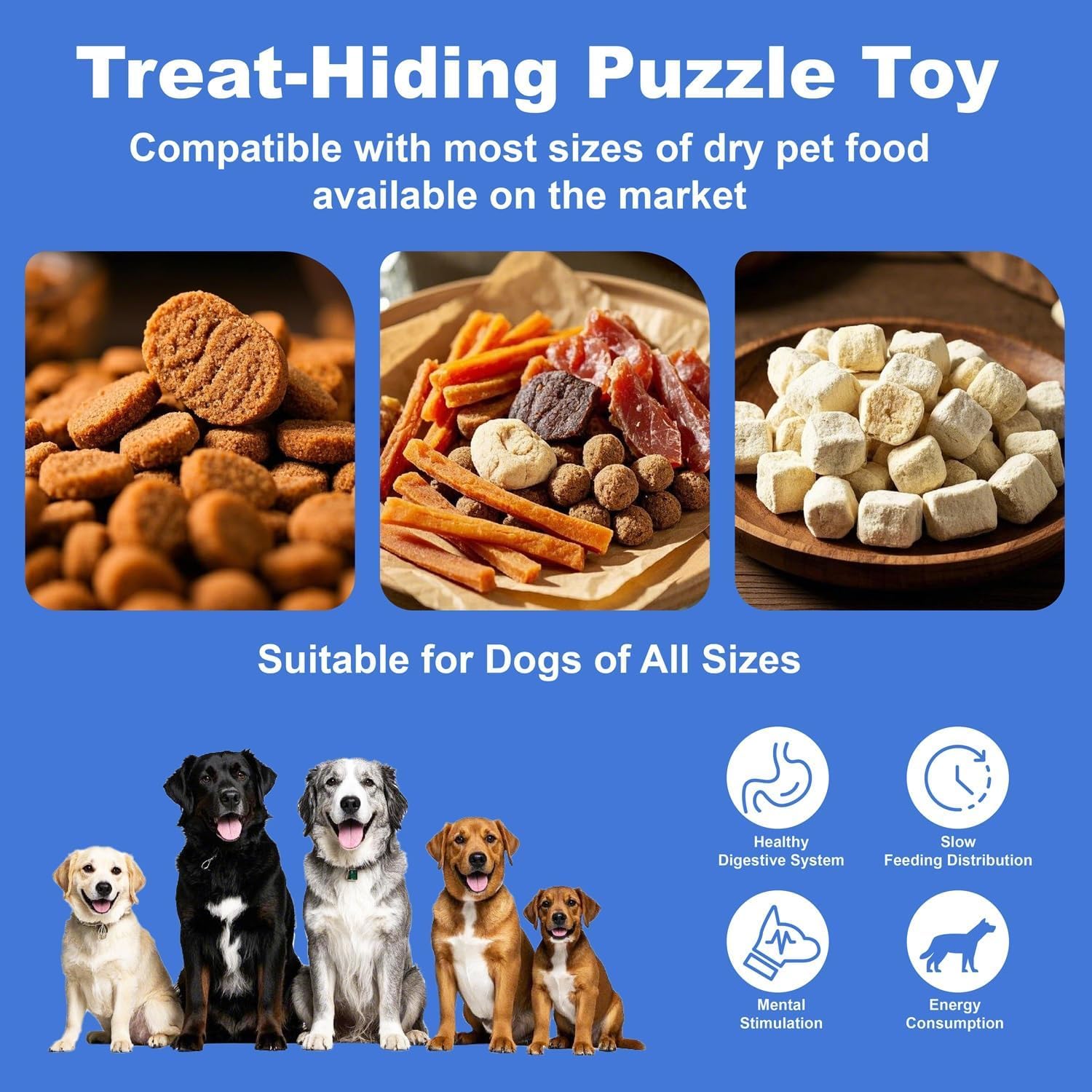 Dog Snuffle Ball Interactive Puzzle Toy, Training & Stress Relief, Slow Feeder, Unbreakable, Suitable for Small, Medium, and Lar