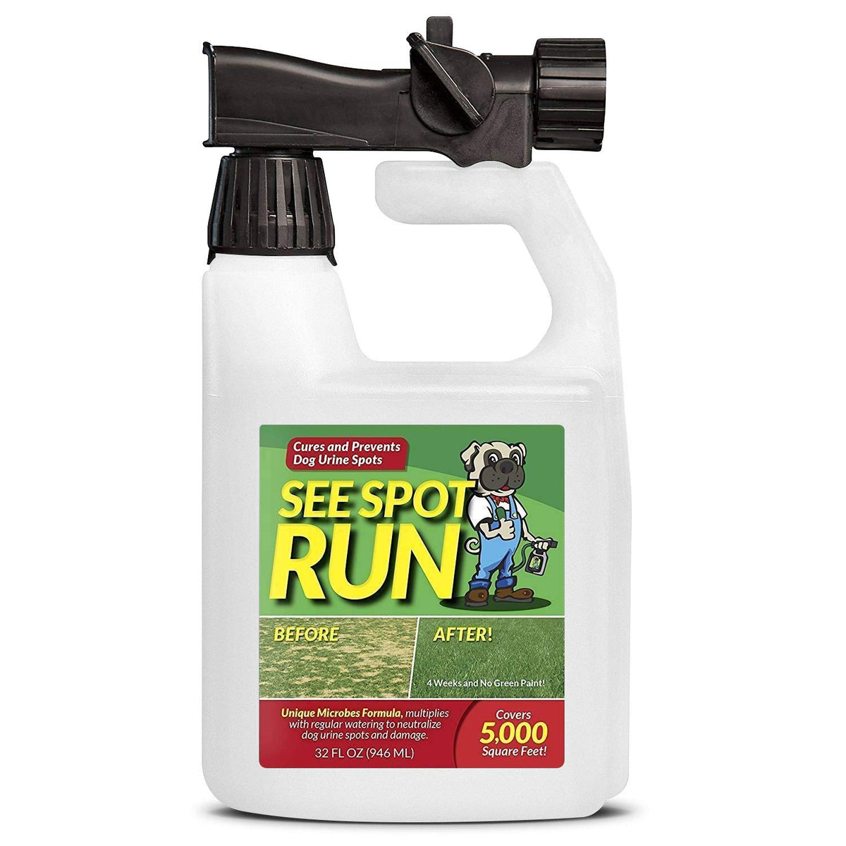 See Spot Run Eliminate Yellow Spots On Your Lawn Caused by Dog Urine | All-Natural, Safe for Pets and Humans | Made in The USA |
