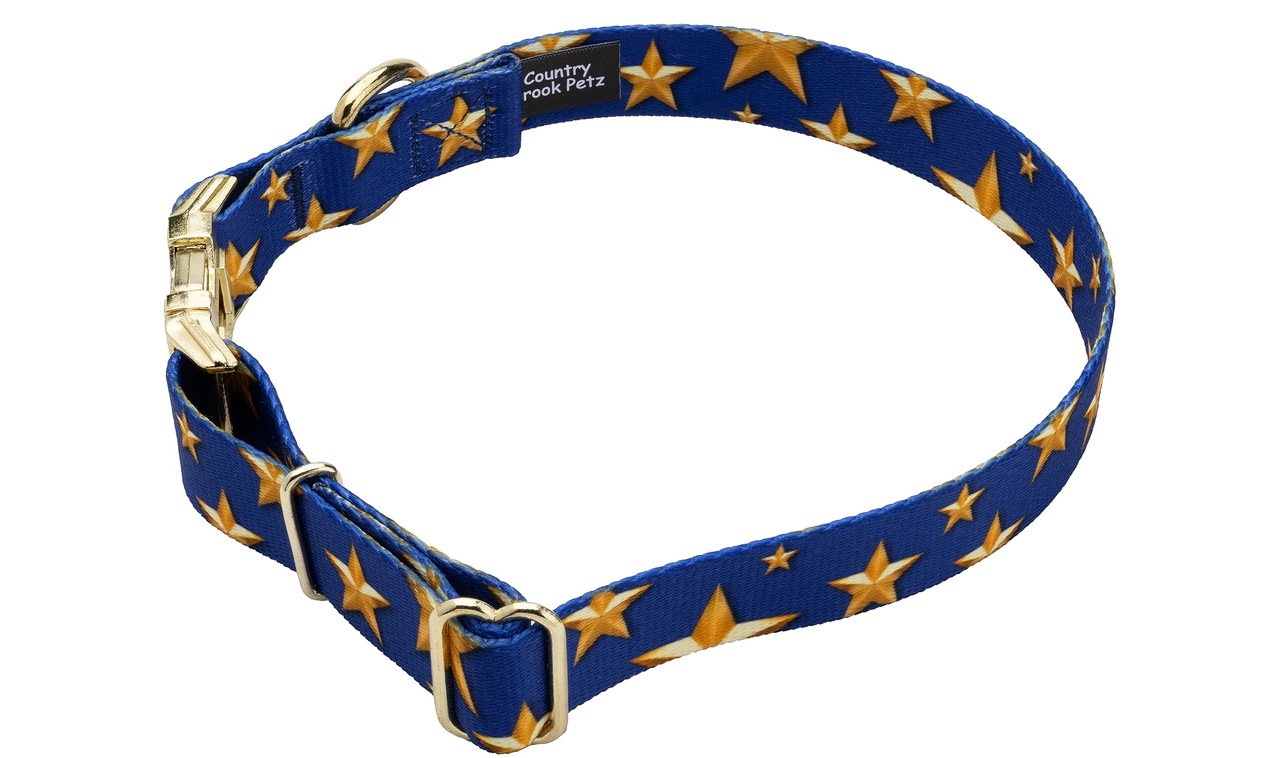 Country Brook Petz - Premium Duty Honor Country Dog Collar - Americana Collection Featuring Patriotic Designs (1 Inch, Large)