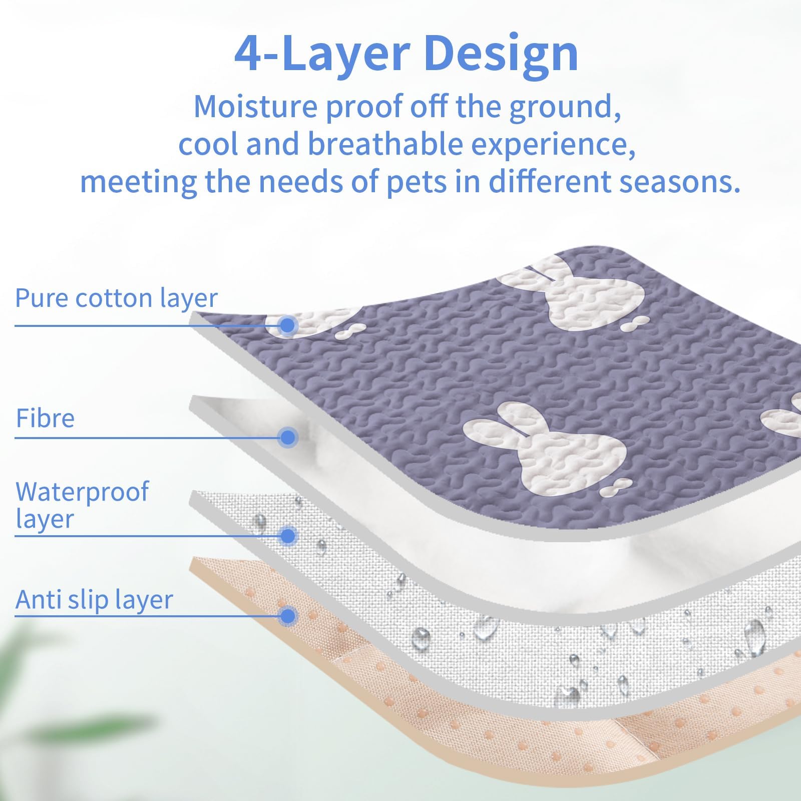 Dog Playpen Mat Crate Mat Puppy Pads,Lovely Dog Crate Pad, [Playpen Not Included !!!] Anti-Slip Bottom,Waterproof Reusable Washa