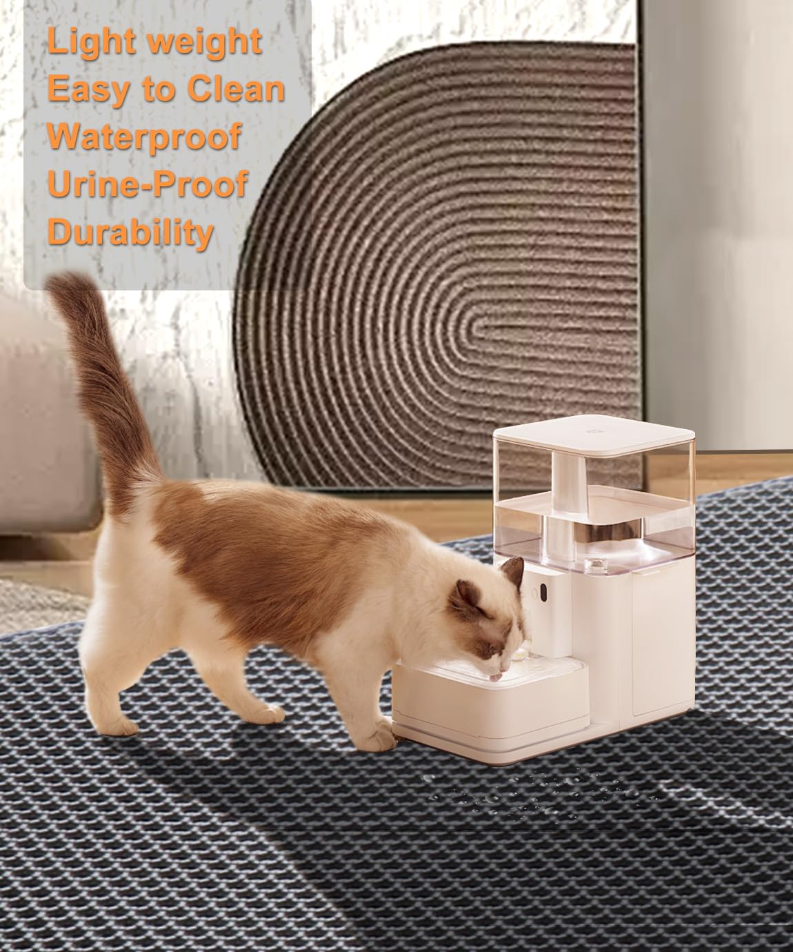 Tidynuts Cat Litter Mat,45''X32'' Extra Large Cat Litter Box Mat,Honeycomb Double Layer Kitty Litter Trapping Mat,Soft Eva Mater