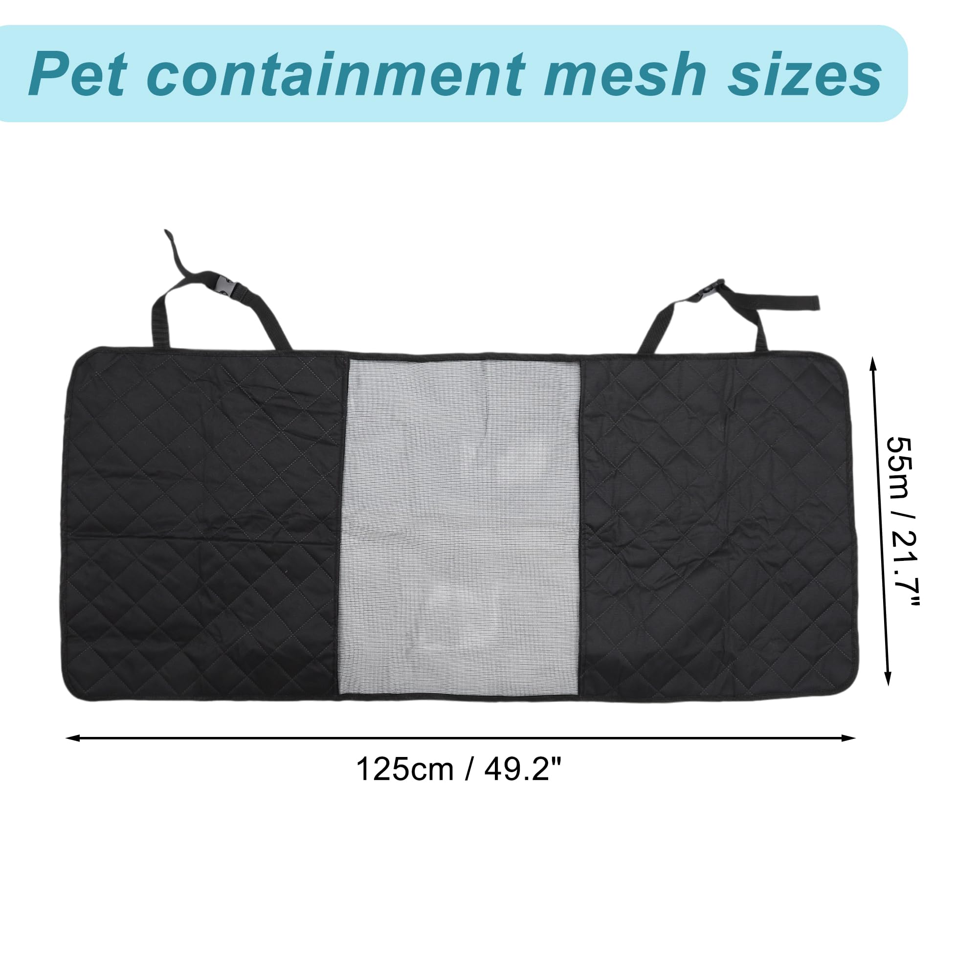 Glidesmooth Dog Car Net Barrier, Pet Barrier With Adjustable Rope, Universal For Cars, Suvs, Easy Install, For Safe Driving With