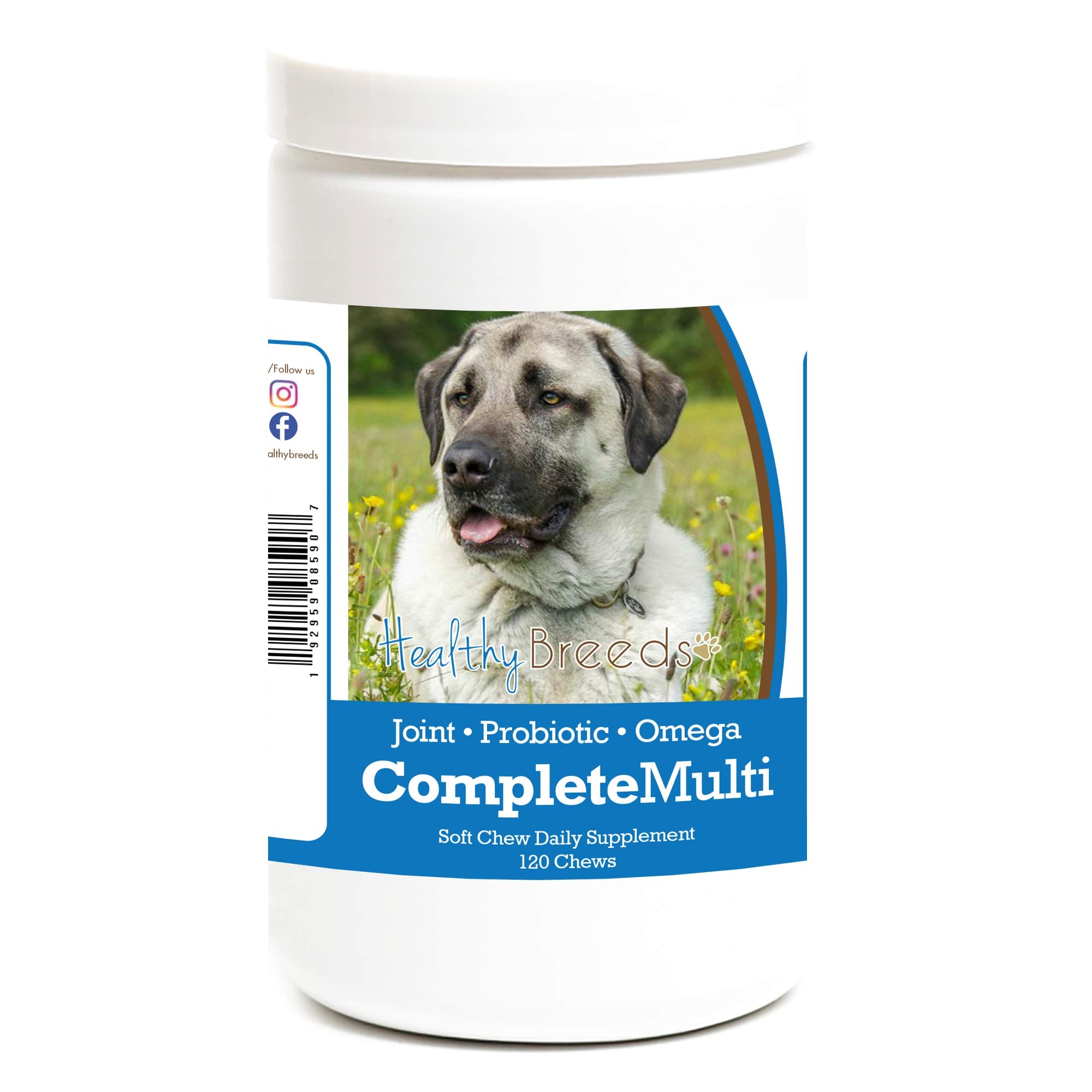 Healthy Breeds Anatolian Shepherd Dog All in One Multivitamin Soft Chew 120 Count