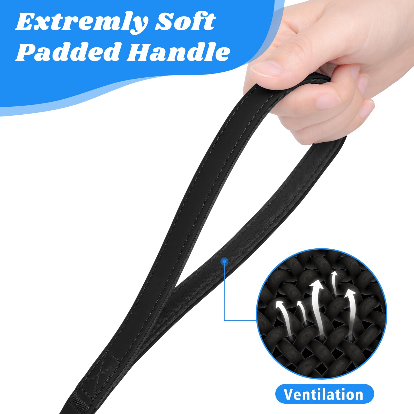 Xiaz Waterproof 6 Ft Dog Leash, Line Lead For Large Medium Small Dogs Outside Walking, Playing, Camping, Or Yard (6Ft, Black)