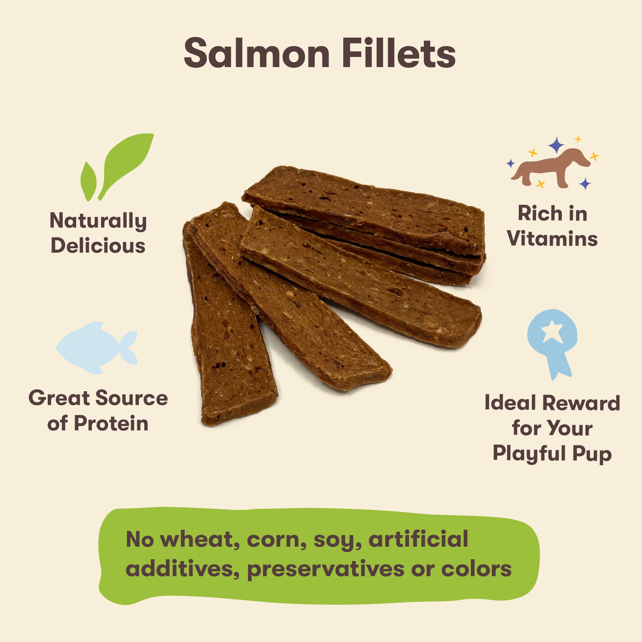 Pet n Shape Salmon Fillets, 16 oz - Healthy, Protein Rich Treats for Dogs