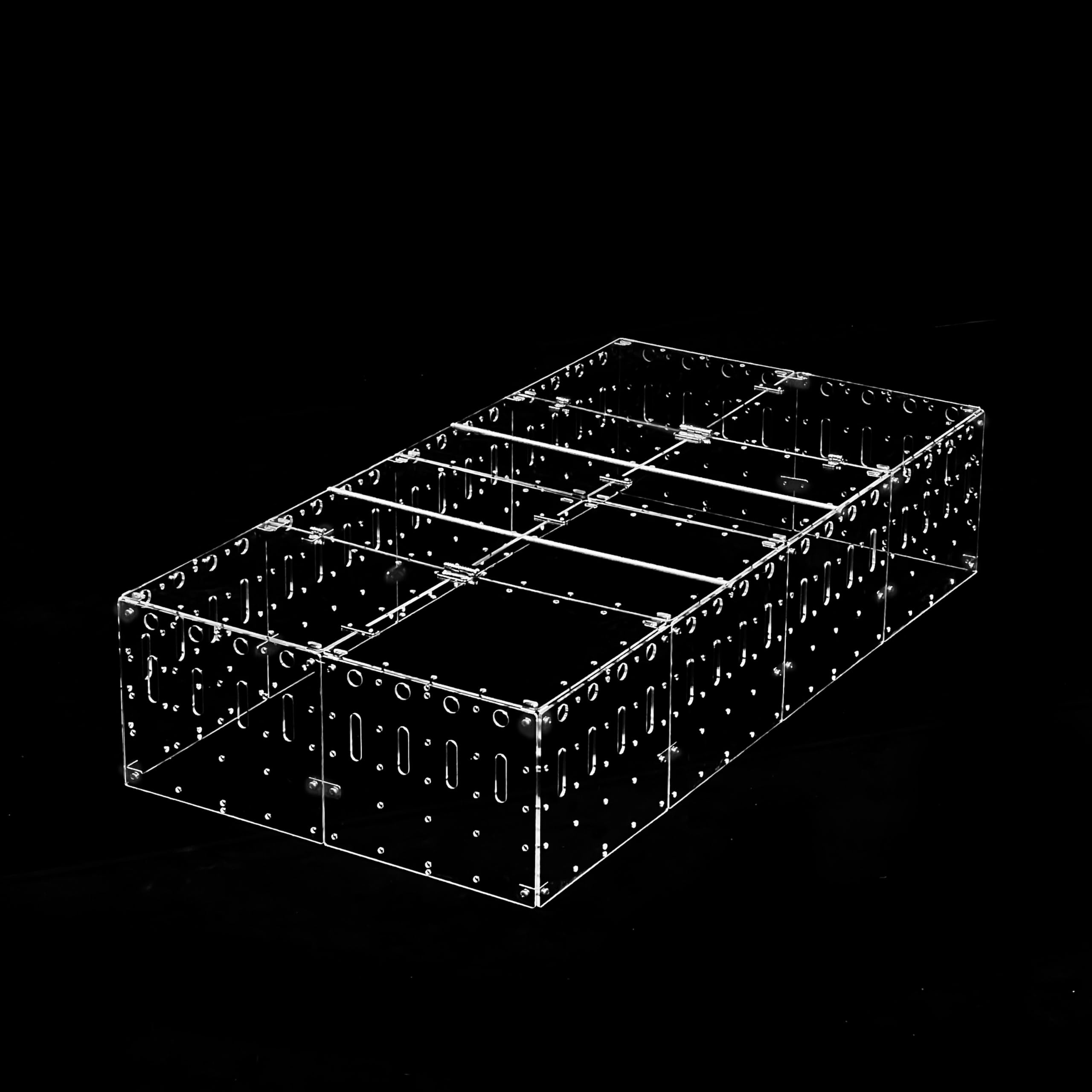 GuineaLoft Acrylic Cage Lid (4mm) - 4x2ft Large Clear Lid, Crystal Clear Views from Top, Easy to Open and Close, Easy to Remove,