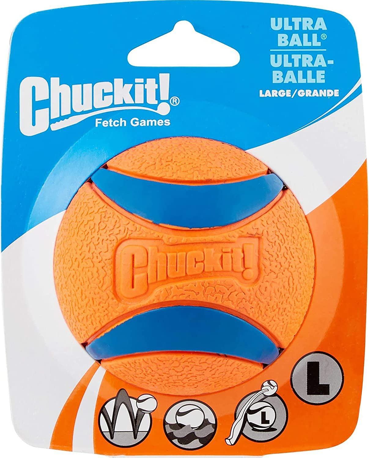Chuckit! Dog Fetch Toy Ultra Ball Durable Rubber Fits Launcher Large 4 Pack4