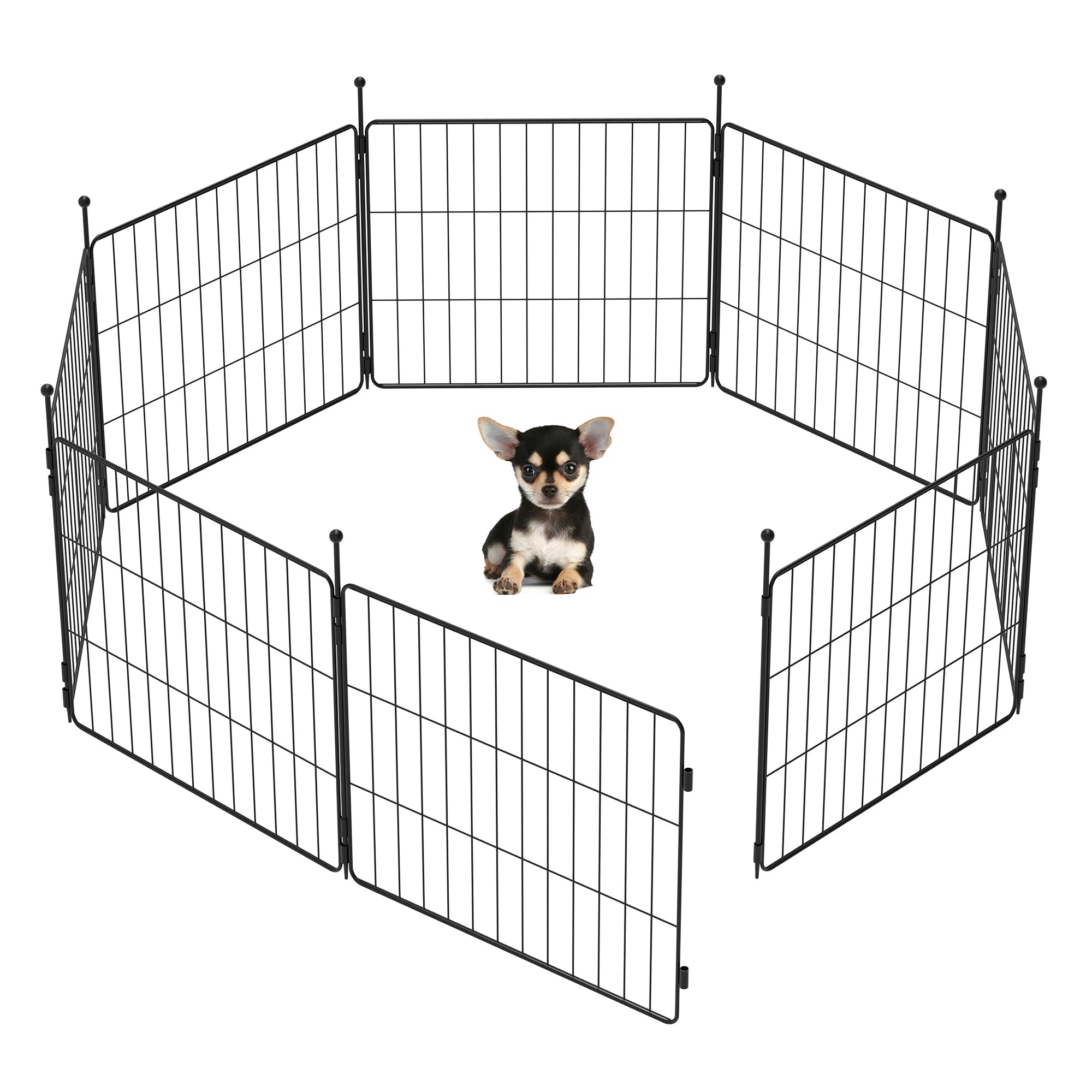 Fxw Minipaws Dog Playpen For Yard & Rv Camping, Expandable 20-Inch 8 Panels For Puppies And Small Dogs, Portable For Indoor And 