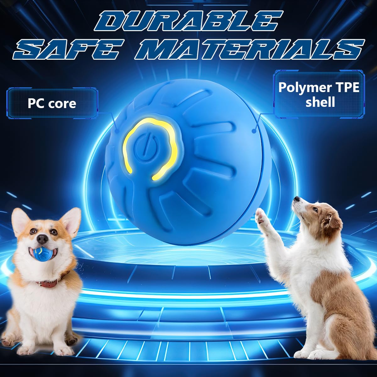 2 Pcs Shaky Ball Toy for Dogs,2025 New Shaky Dog Ball,Upgrad Interactive Dog Ball Automatic Moving Dog Toy Ball,USB Rechargeable