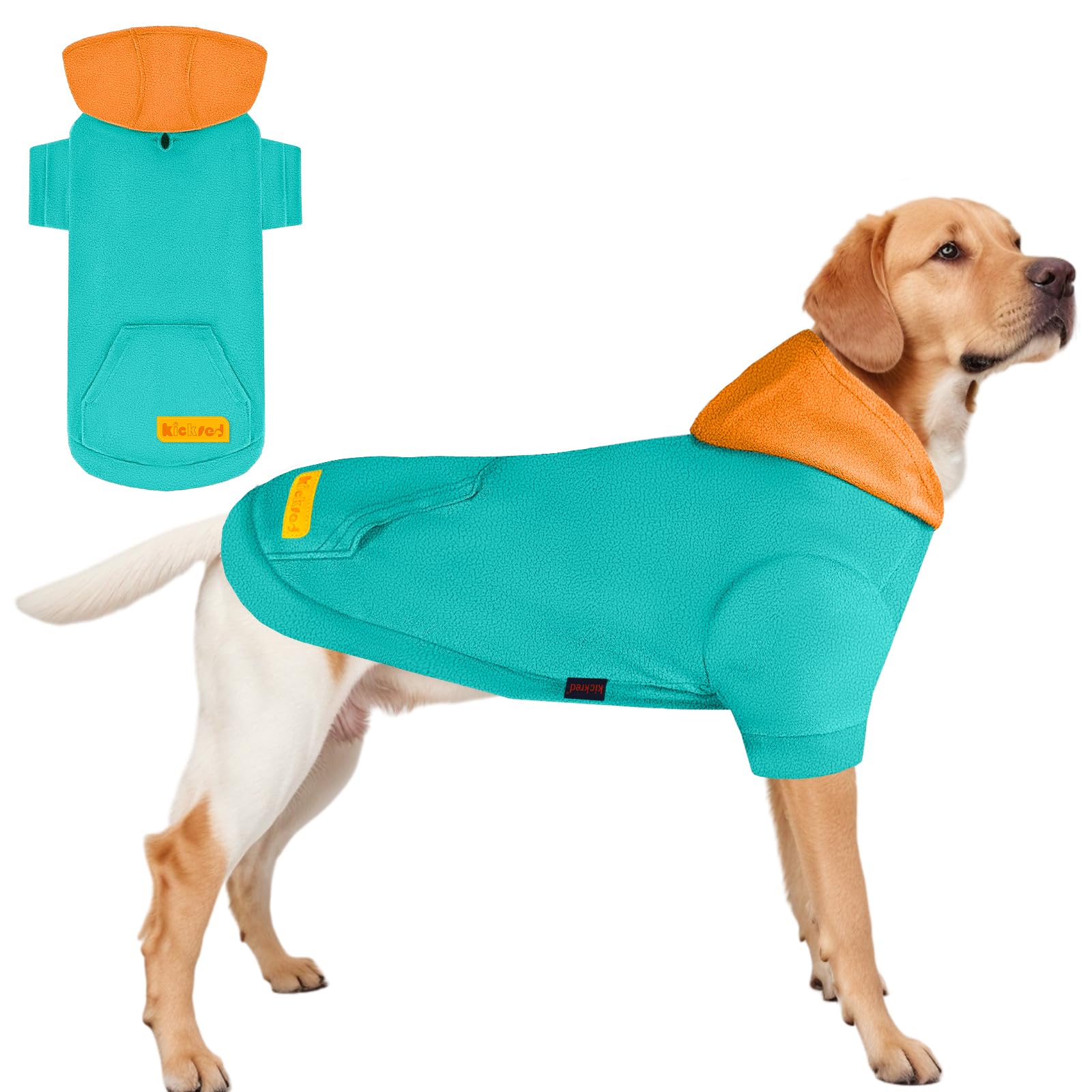 Kickred Dog Hoodie, Comfortable Warm Breathable Dog Sports Sweatshirts For Small Medium Large Dogs, Granular Velvet Sweater With