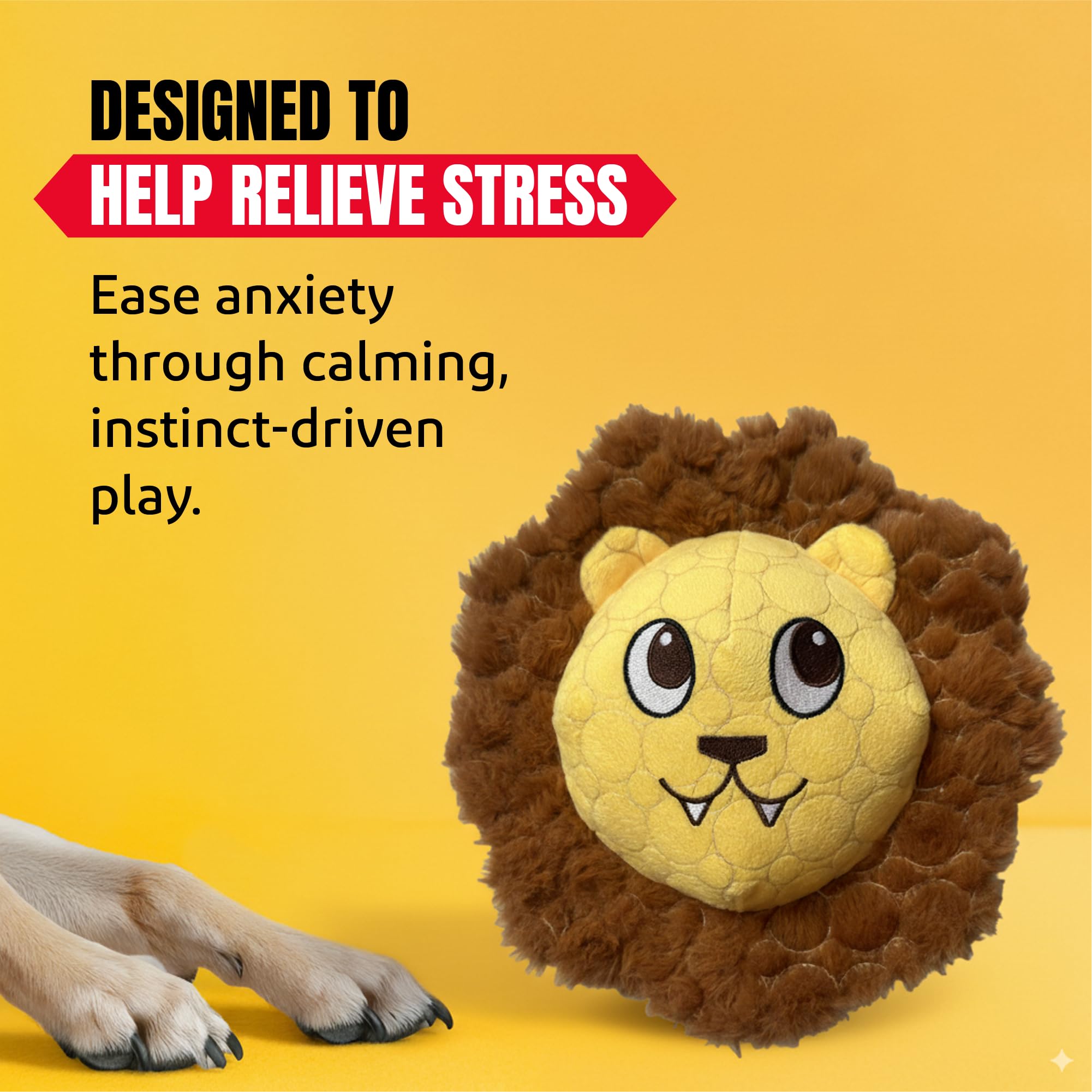 Bite Force -Durable & Strong Dog Toy Mighty Leo with Squeaker, Kevlar-Reinforced for Aggressive Chewers for Small Medium Large D