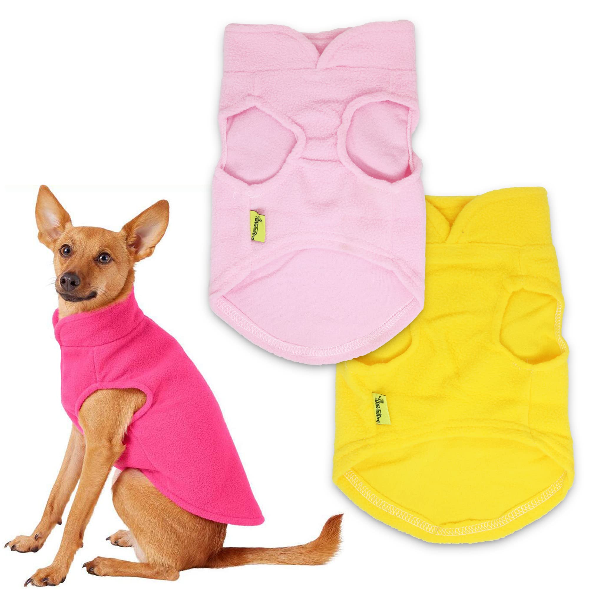 3 Pack Small Puppy Fleece Shirt Xs Dog Sweater Cat Fleece Vest For Small Dogs Girl Dog Sweaters