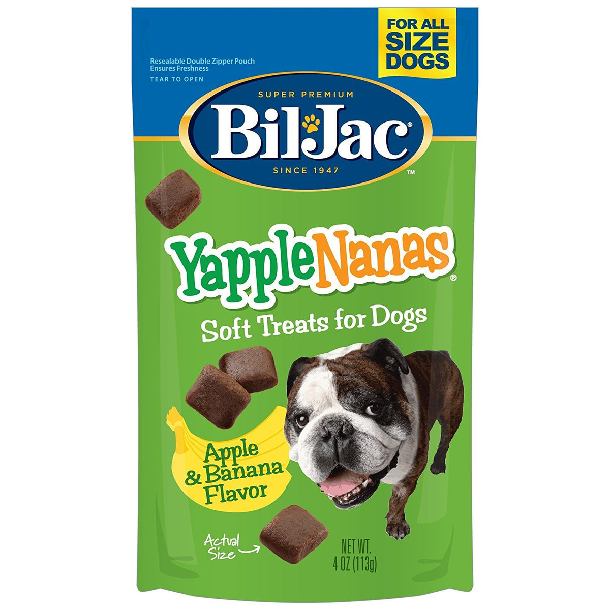 Bil-Jac Yapple-Nanas Dog Treats 4Oz