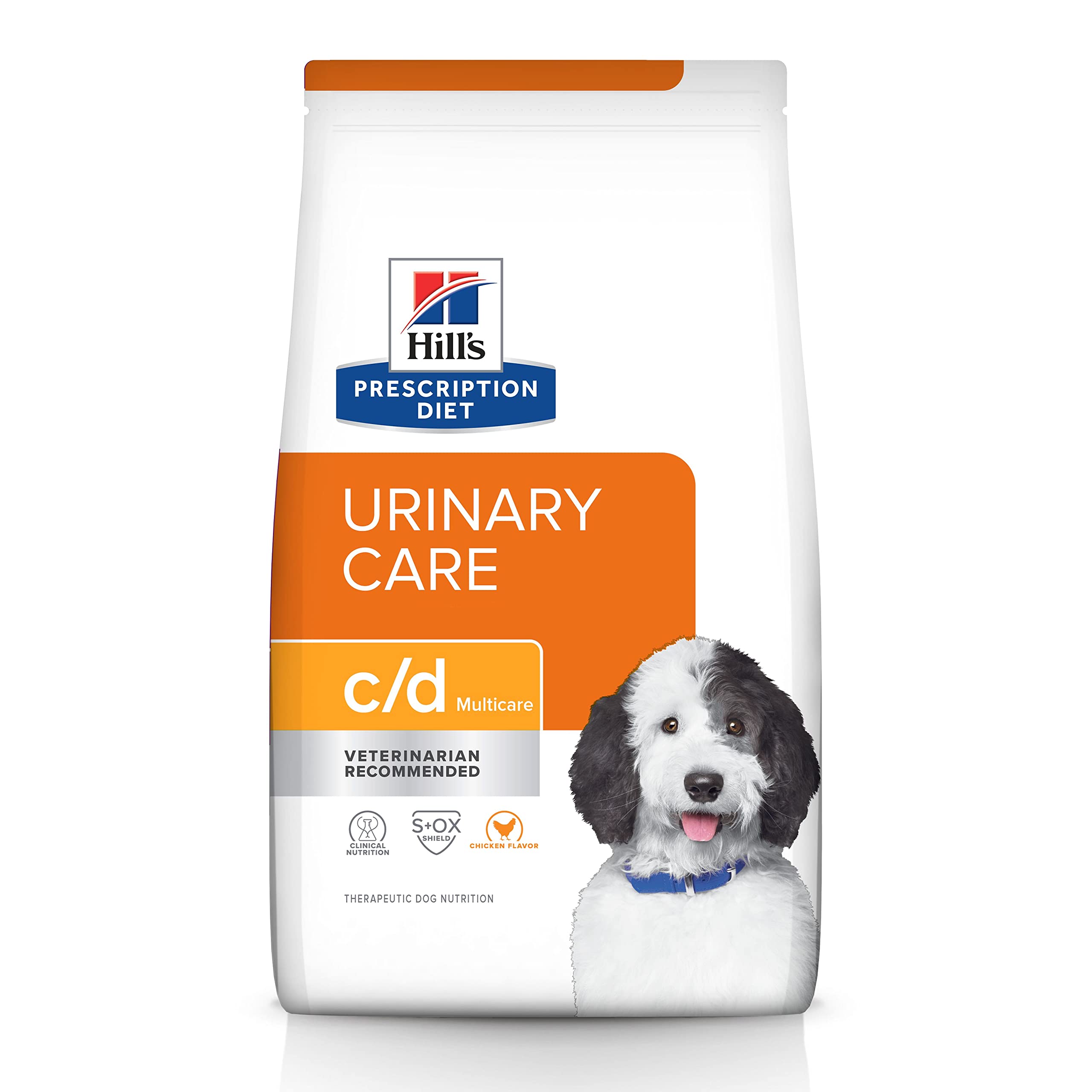 Hills Prescription Diet c/d Multicare Urinary Care Chicken Flavor Dry Dog Food, Veterinary Diet, 27.5 lb. Bag
