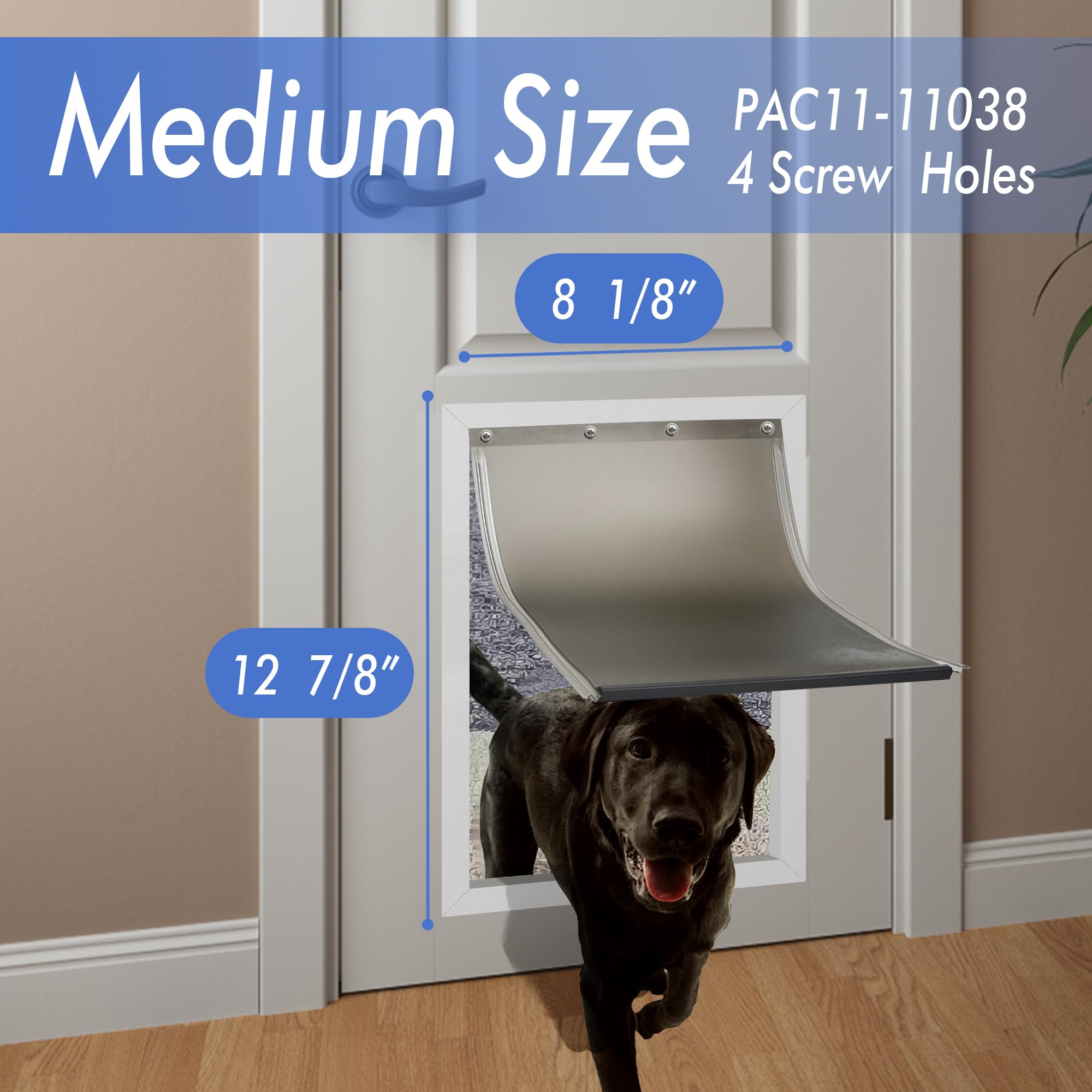 2Pack Pac11-11038 Replacement Flap With Screws,Medium Dog Door Replacement Flaps Compatible With Petsafe Replacement Flap Measur