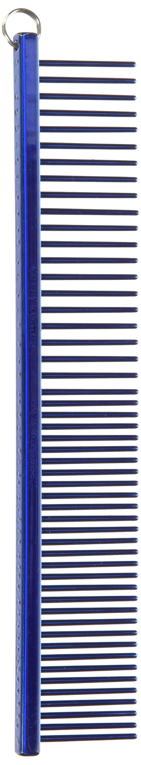 Resco Us-Made Combination Comb For Dogs And Cats, Blue