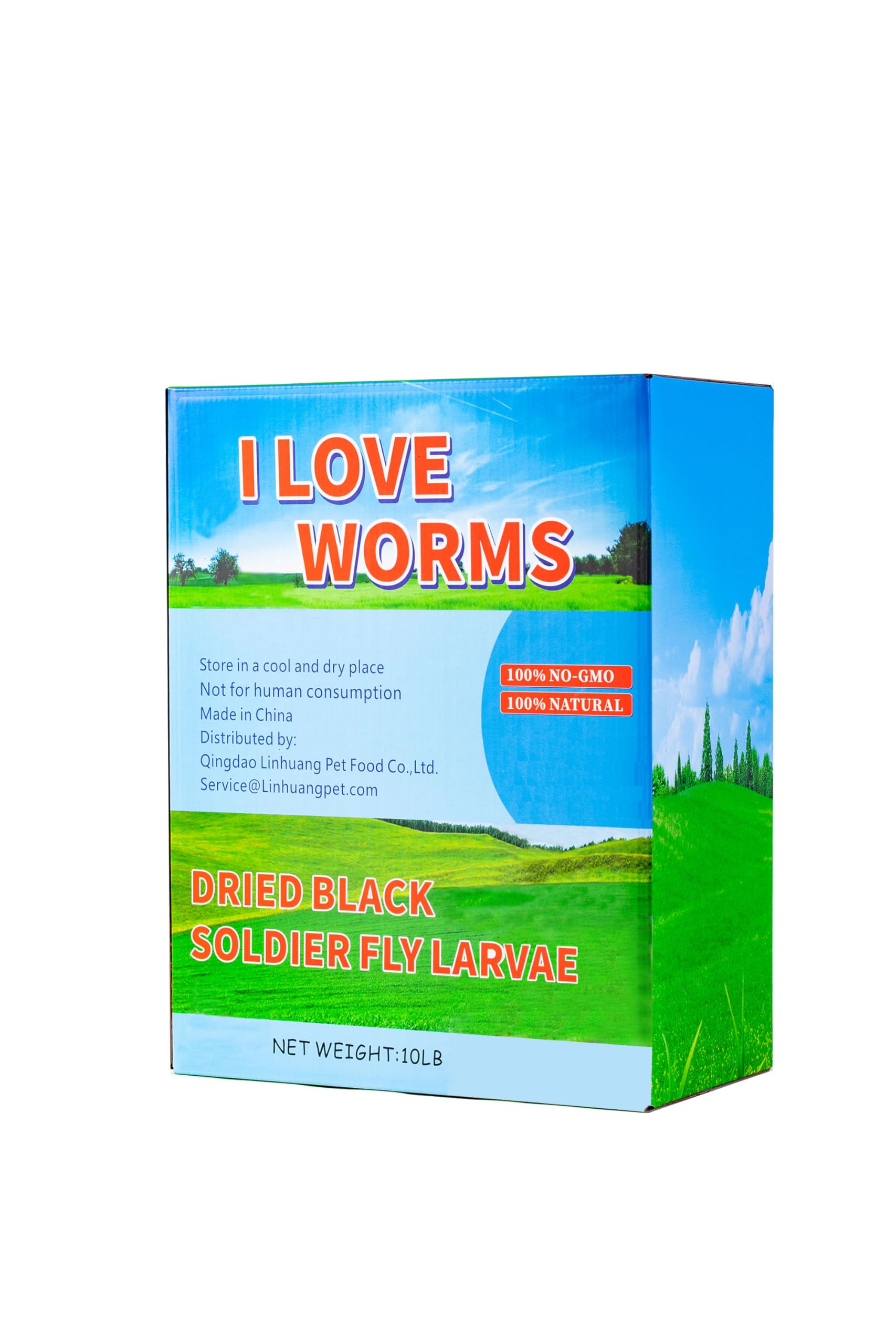 I LOVE WORMS Dried Black Soldier Fly Larvae (10lb), 100% Natural Non-GMO, Treat for Chickens, More Calcium Chicken Feed Than Mea