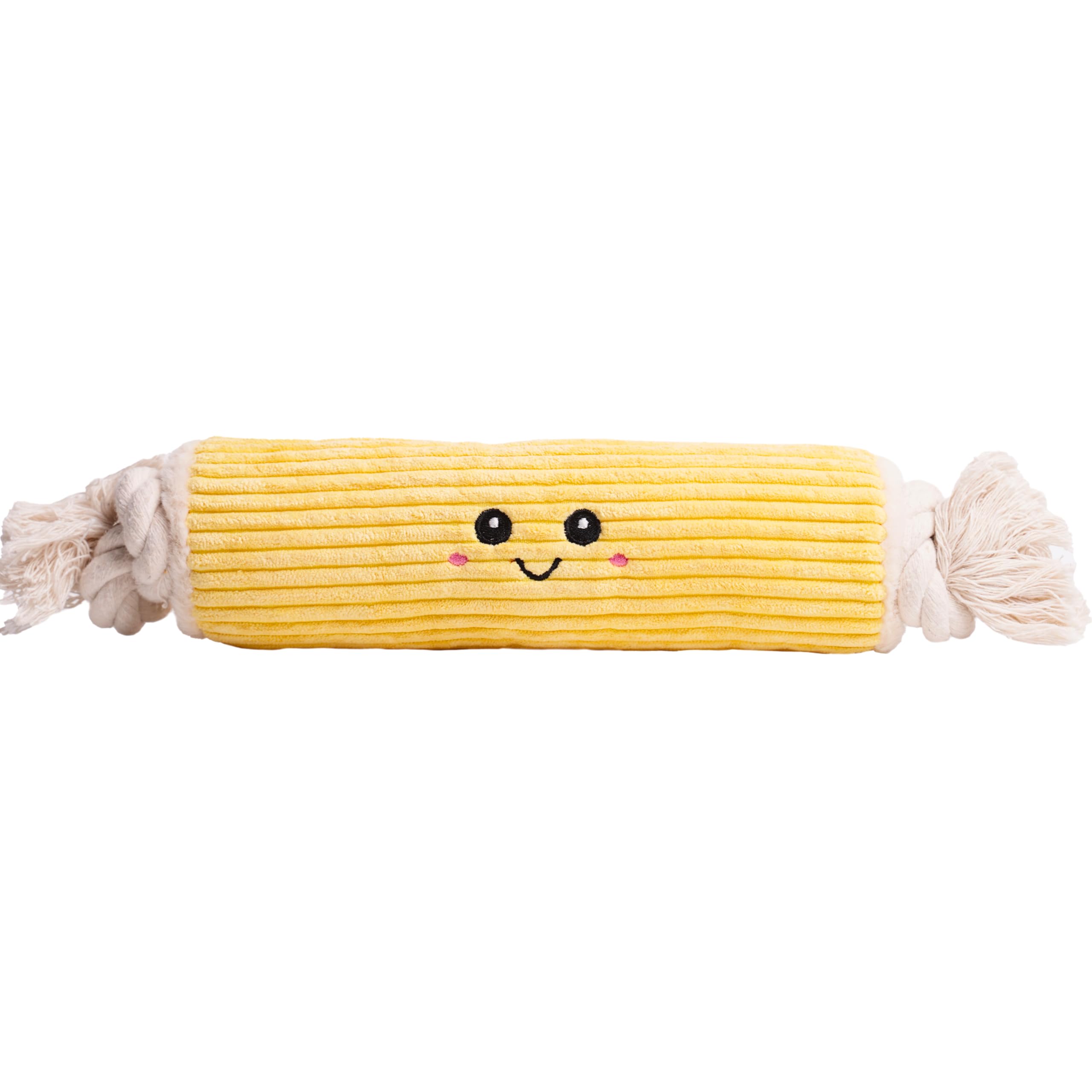 Puffy Crew Squeaky Dog Plush Toy, Bakery Bite_Stick Collection, 12, For Various Sized Dogs (Swiss Roll, Large)