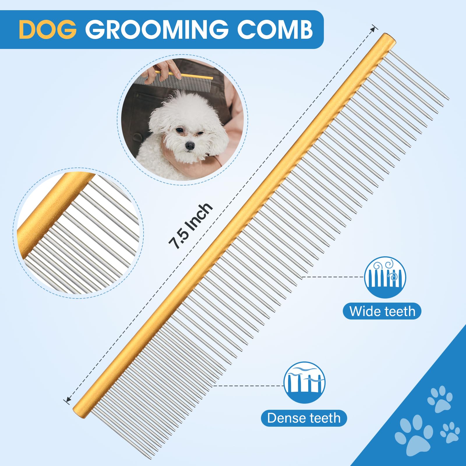 Jason Professional Dog Grooming Scissors Set - 6 In 1 Sharp Shears Set With 7'' Thinning, Chunker, Straight, Curved Shears And C