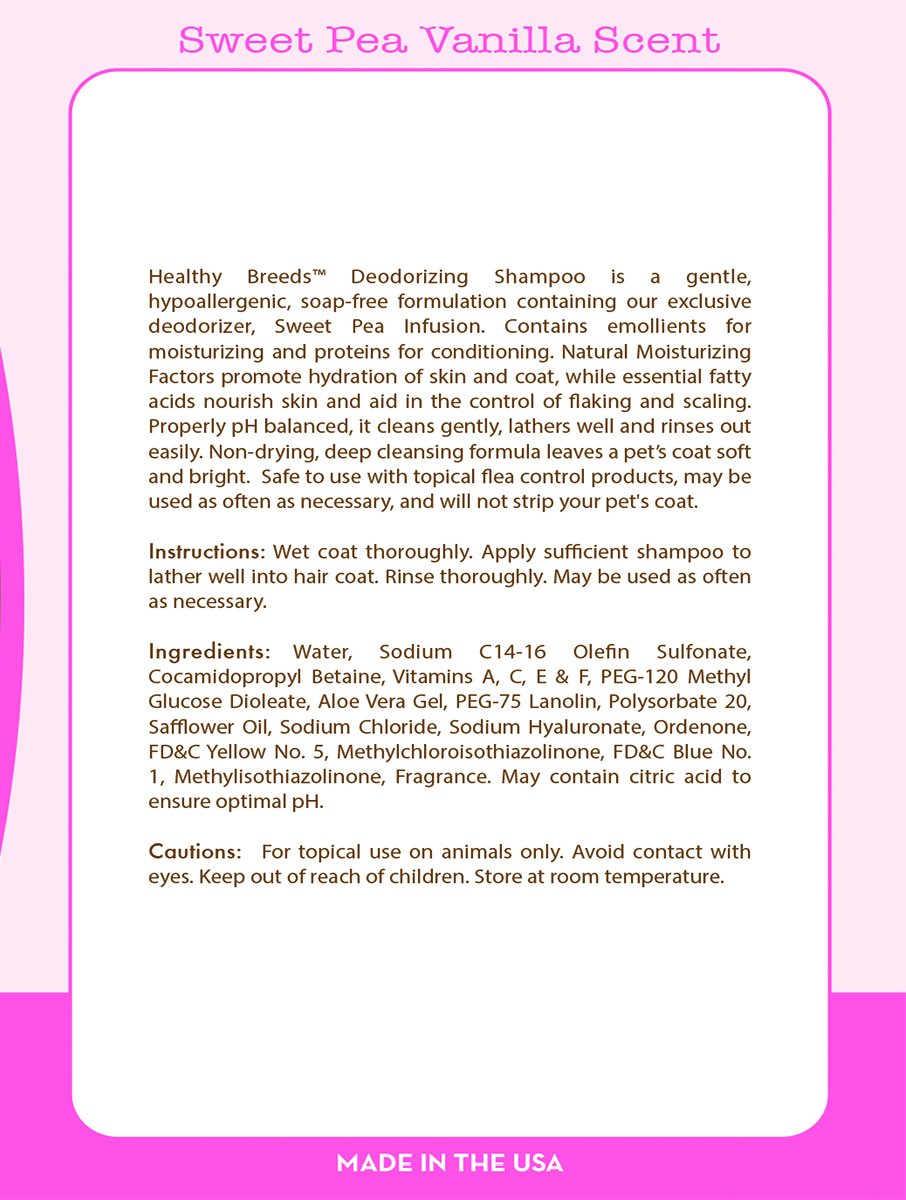 Healthy Breeds Chinese Crested Deodorizing Shampoo 16 Oz