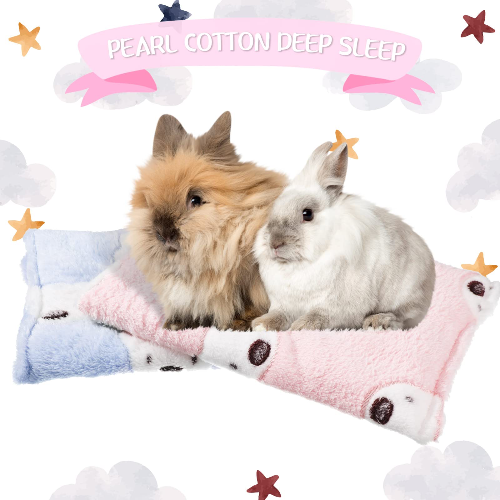 Jetec 2 Pieces Guinea Pig Hamster Warm Mats Bed Hamster Sleep Pad Squirrel Hedgehog Soft Cushion Rabbit Chinchilla Bed Mat House