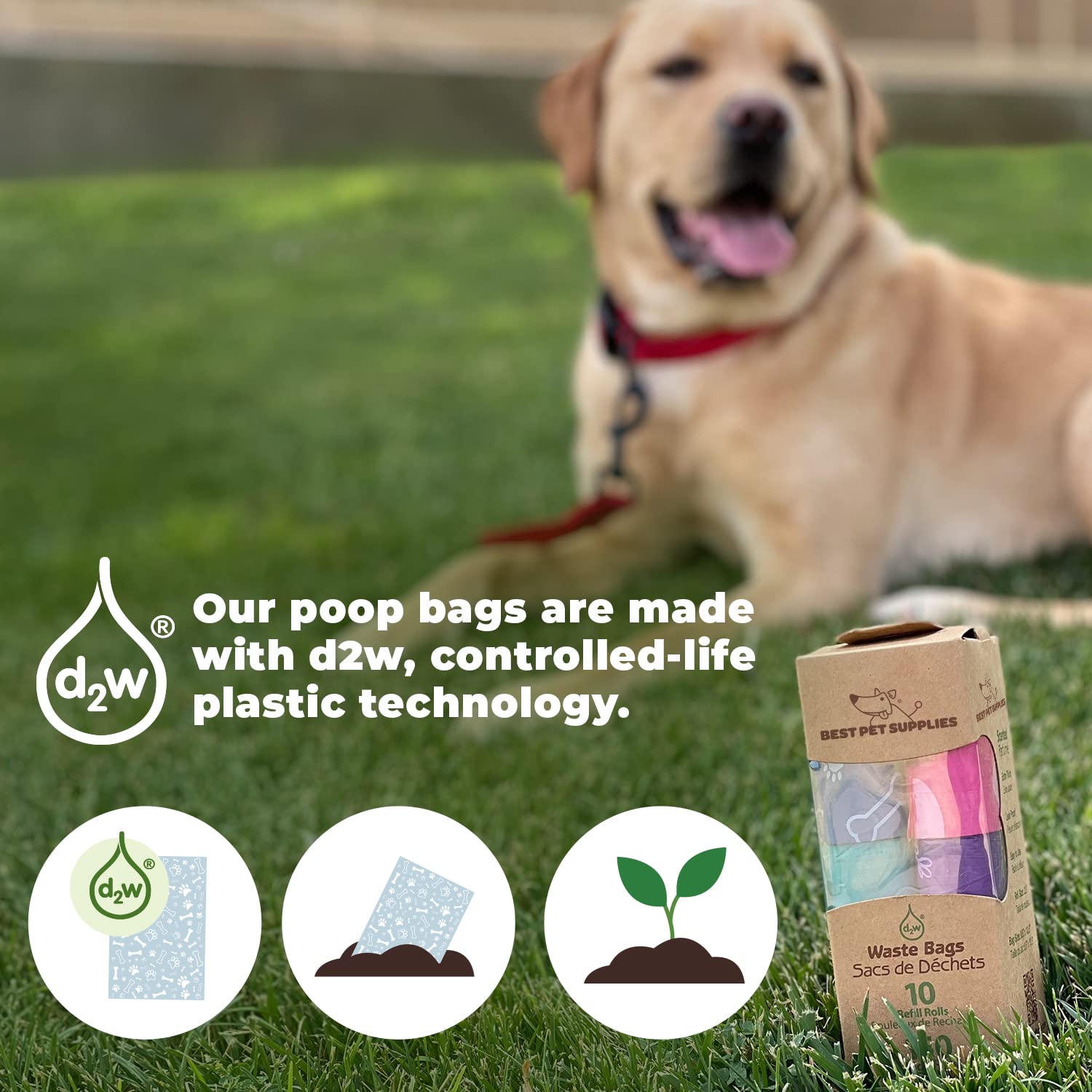 Best Pet Supplies Dog Poop Bags For Waste Refuse Cleanup, Doggy Roll Replacements For Outdoor Puppy Walking And Travel, Leak Proof And Tear Resistant, Thick Plastic - Pink Heart, 240 Bags