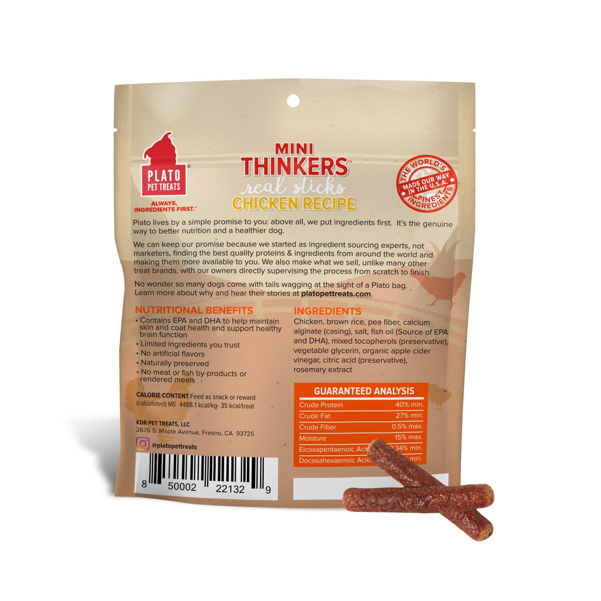 Plato Dog Mini Thinkers Chicken 3Oz