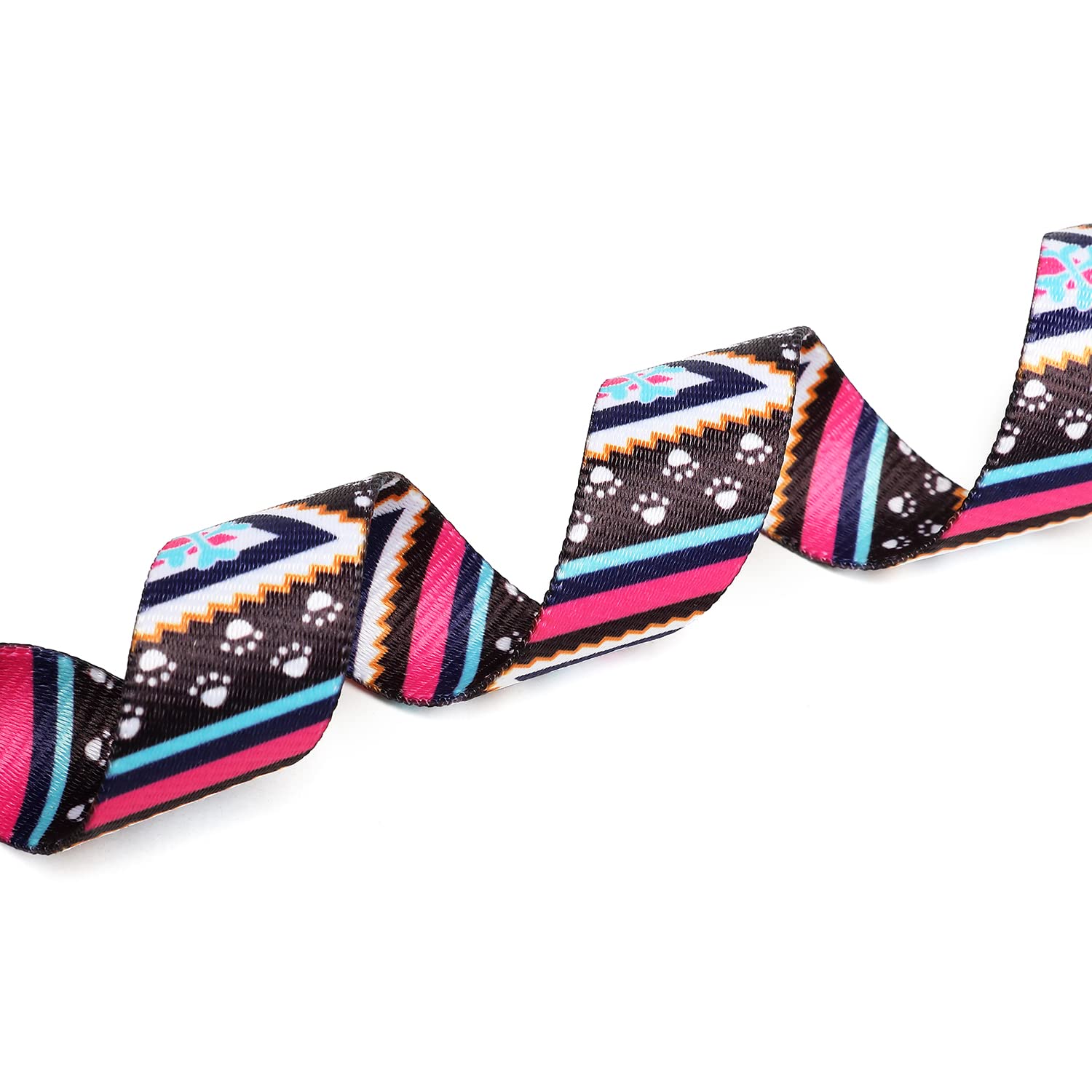 Mercano Adjustable Dog Collar - Special Design Patterns, Soft Nylon Comfortable Durable Pet Collar For Small Medium Large Dogs (M, Ethnic Pink)