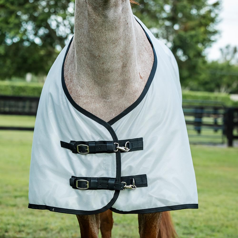 Horseware Ireland Amigo Bug Rug Stock Horse Silver and Black Fly Sheet NO Hood 82
