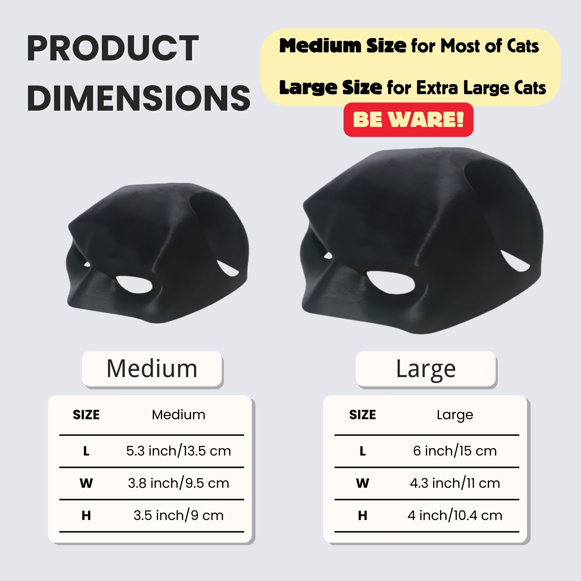 Yipintang Cat Bat Mask Halloween Costumes Accessories for Cats, Cat Bat Cosplay Apparel (Large, Black Bat)